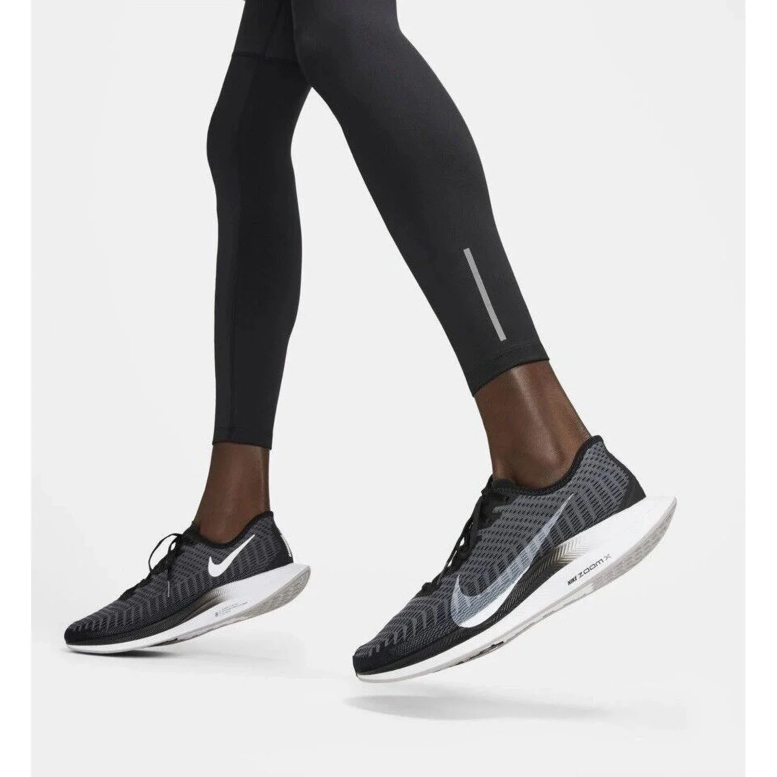 Nike Phenom Tights Mens Black Stretch Dri-FIT Drawstring Waist Activewear DSGL47 - Image 4