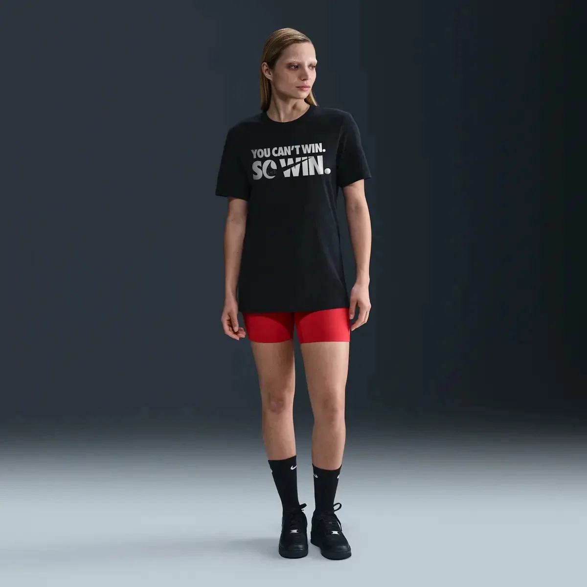 Nike So Win T-Shirt Unisex Black Graphic Print 100% Cotton Crew Neck DSGL8 - Image 3
