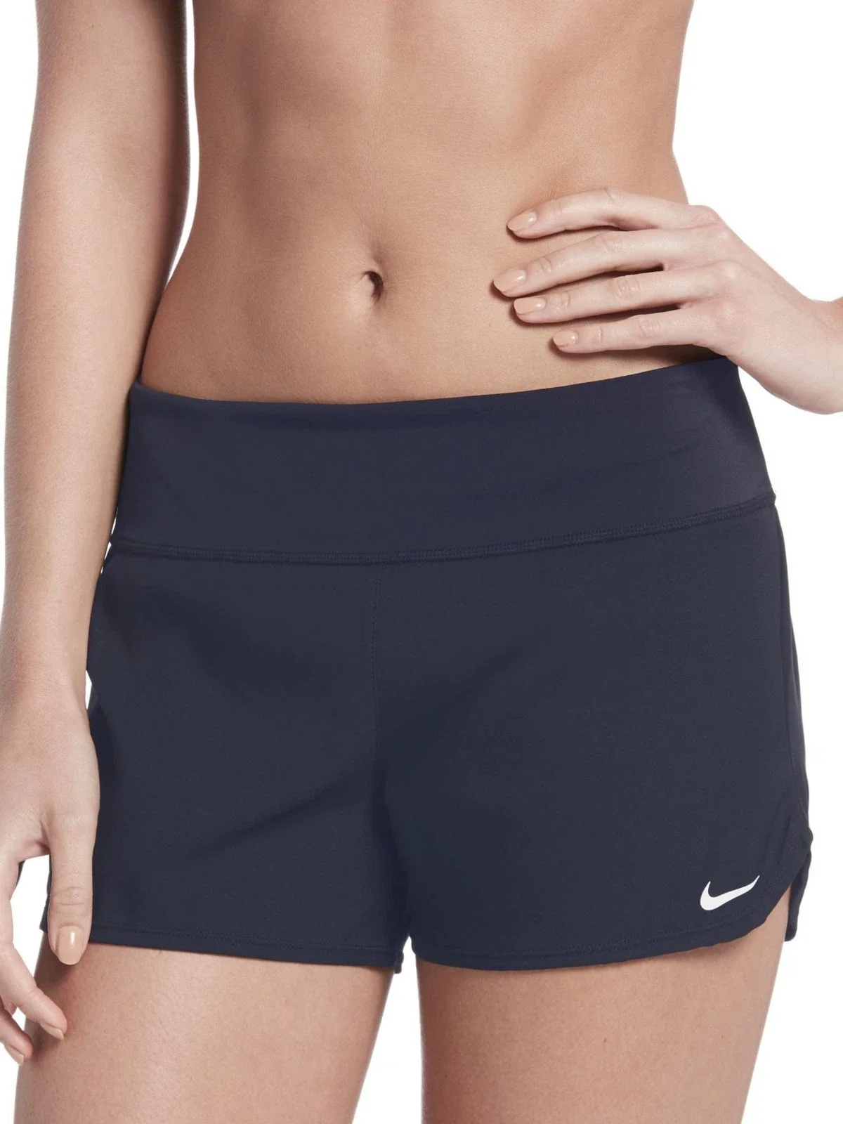 Nike Solid Element Board Shorts Women's Blue Stretch High Waisted DSGL1018 - Image 4