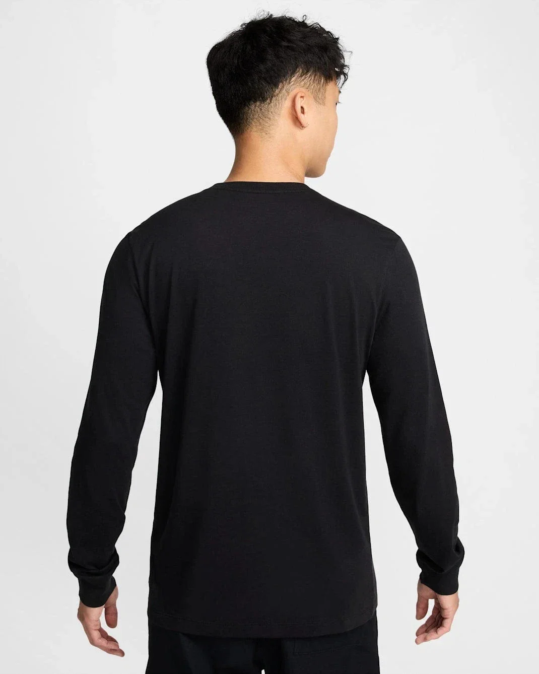 Nike Sportswear T-Shirt Men's Black Cotton Long Sleeve Crew Neck DSGL705 - Image 2