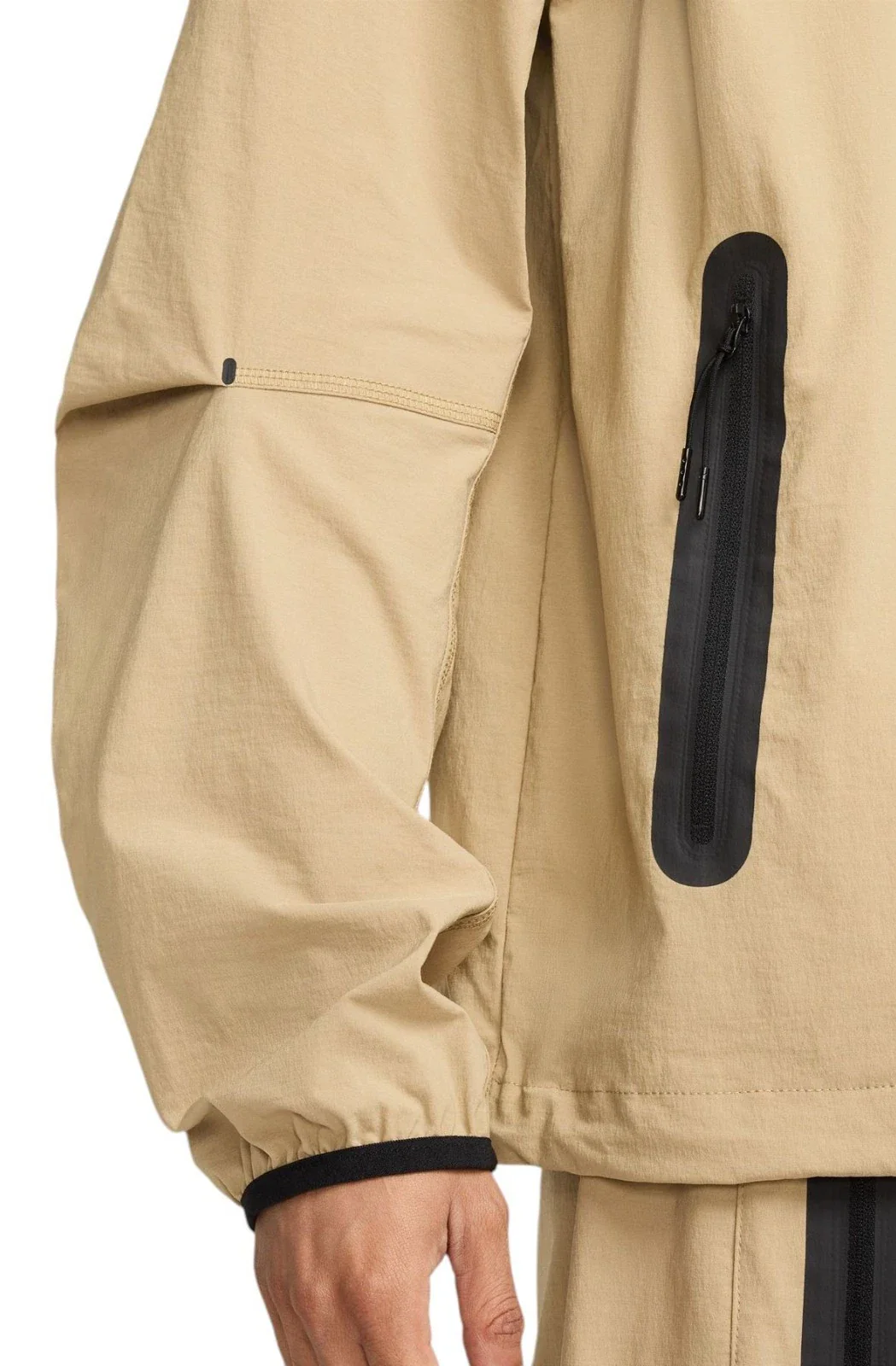 Nike Tech HM7151-297 Jacket Men's Parachute Beige Woven Hooded Full Zip POSH002 - Image 6