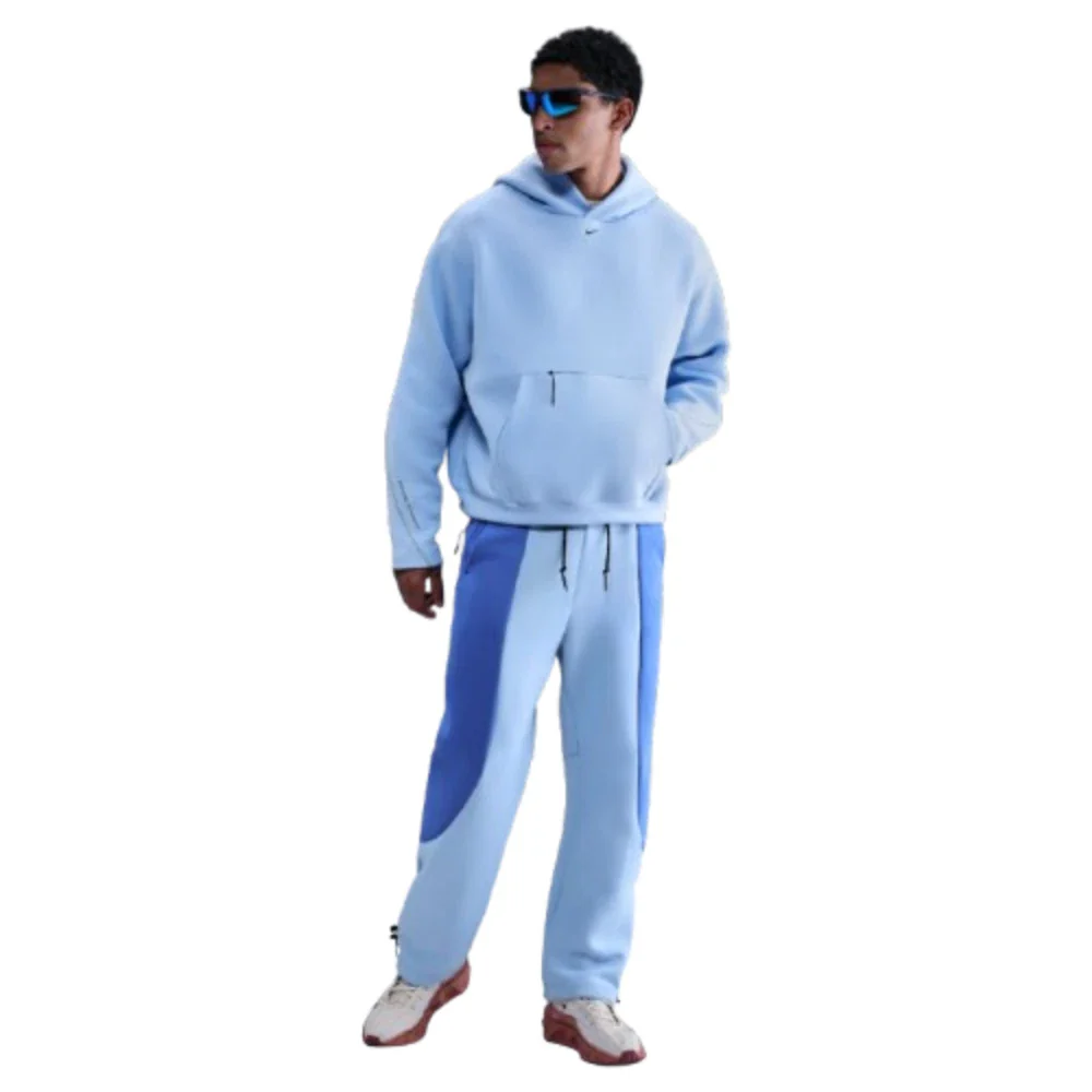 Nike Tech Hoodie Men's Azul Swoosh Fleece Embroidered Oversized Fit JAX1050 - Image 4