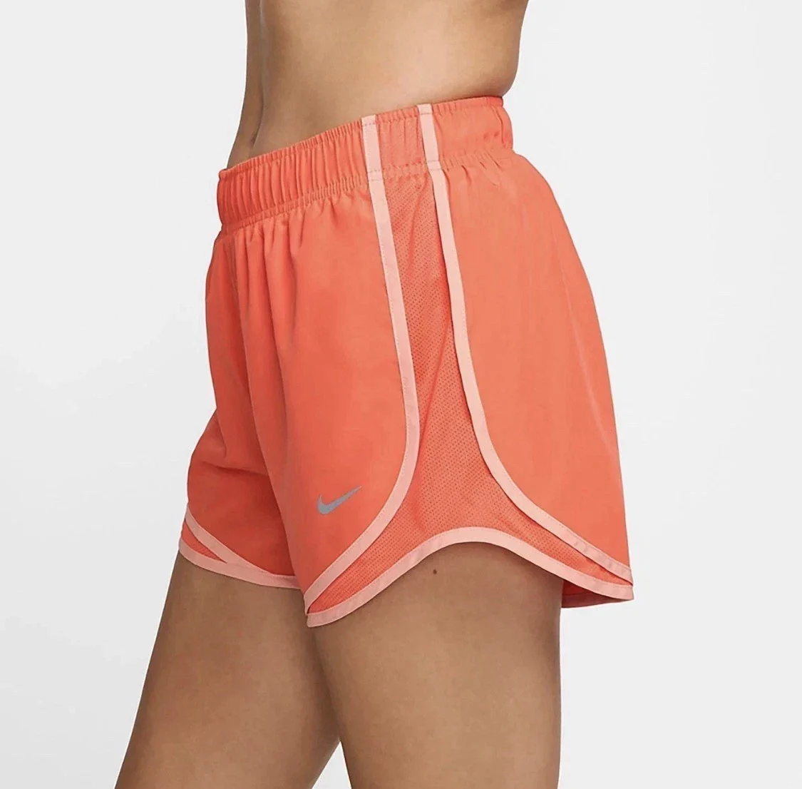 Nike Tempo Shorts Women Turf Orange Dri-FIT Mid Rise Running Athletic DSGL622 - Image 6