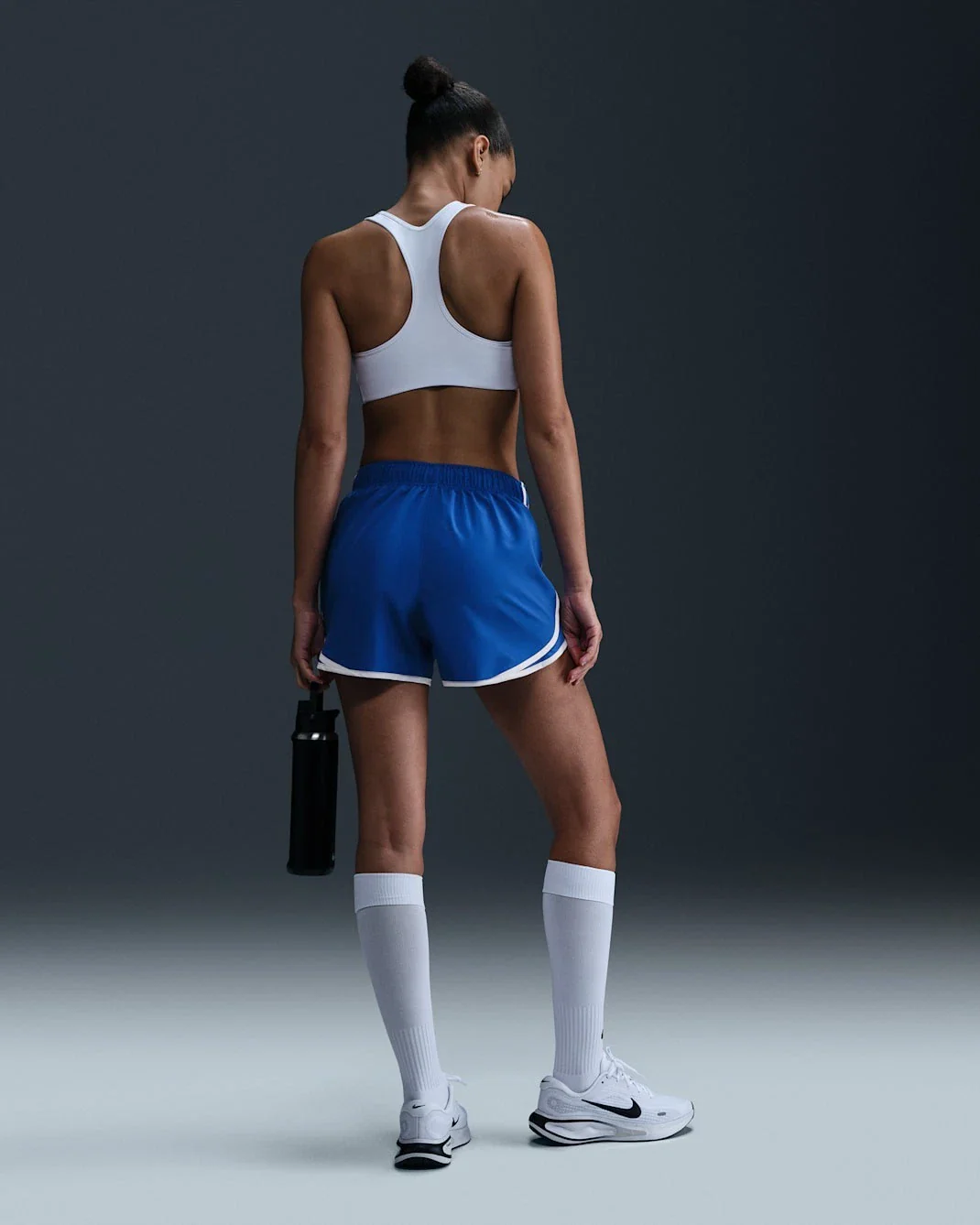 Nike Tempo Shorts Women's Blue Dri FIT Mid-Rise Brief-Lined Running DSGL568 - Image 4