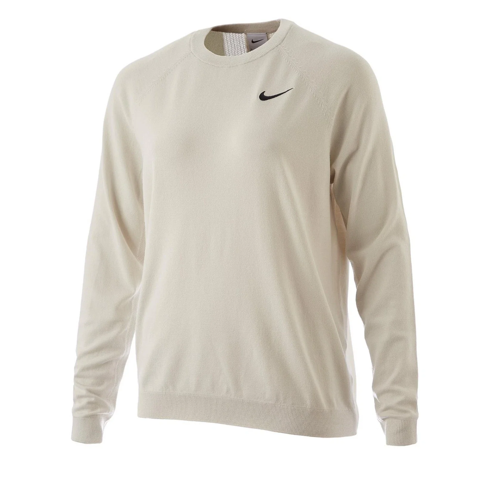 Nike Tour Golf Sweater Women's Beige Classic Fit Crew Neck Pullover DSGL691