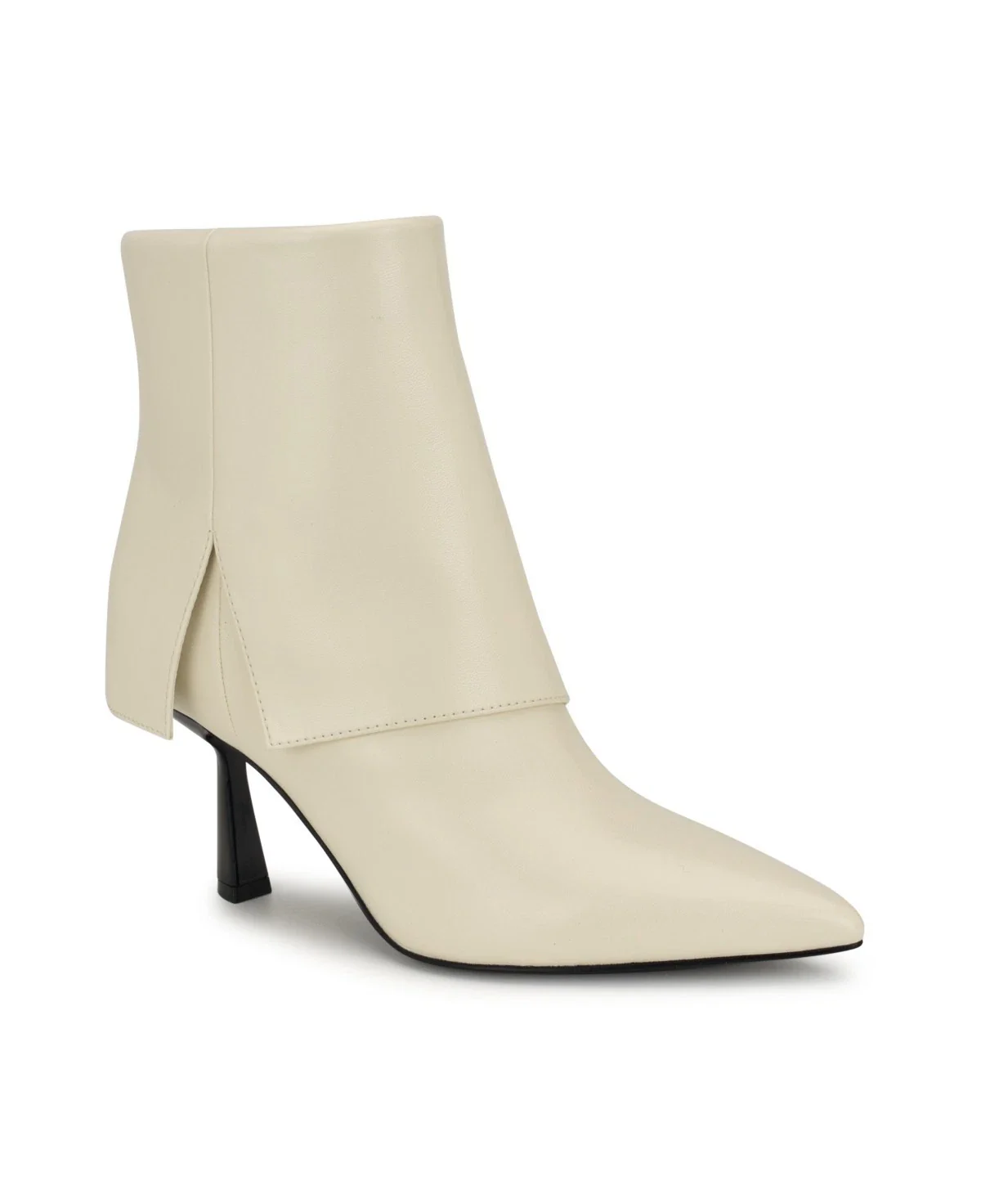 Nine West Bazie Boots Women's Cream Pointed Toe Ankle Bootie HTAT1267