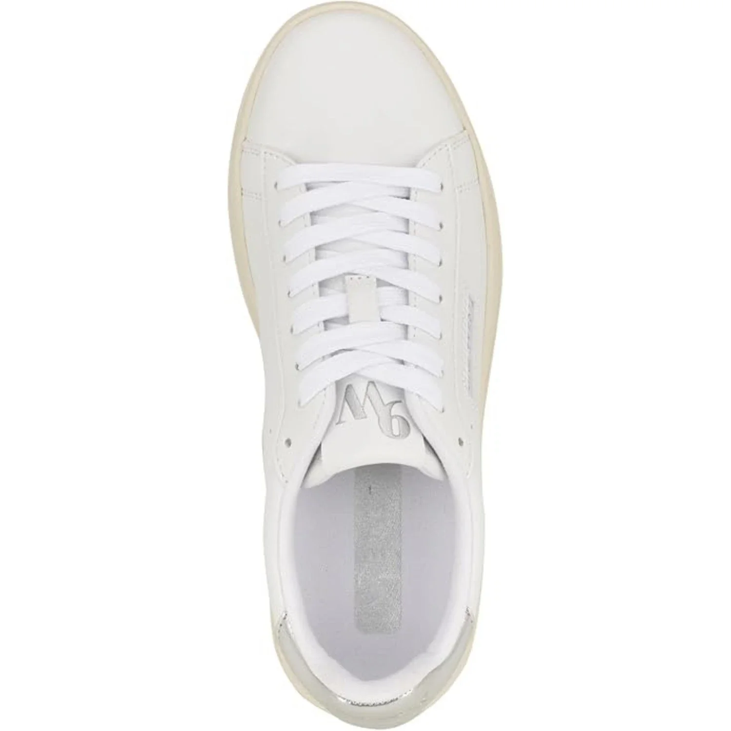 Nine West Dunnit Sneakers Women's White Faux Leather Casual Shoes HTAT1259 - Image 4