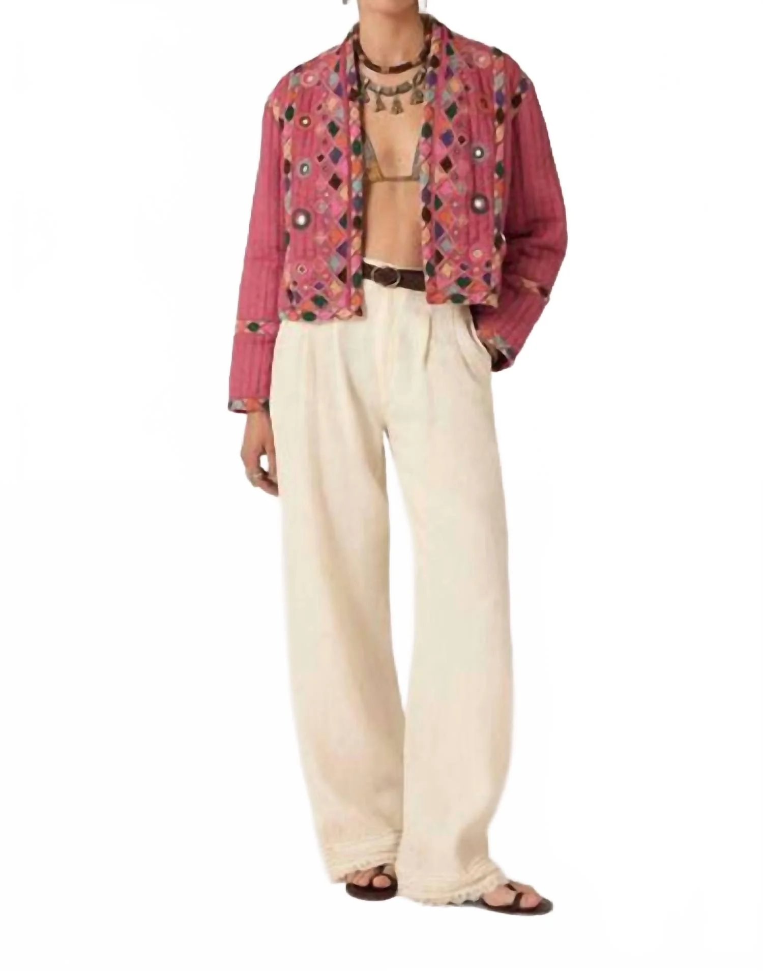 Nisha Jacket In Pushkar Pink City - Image 4