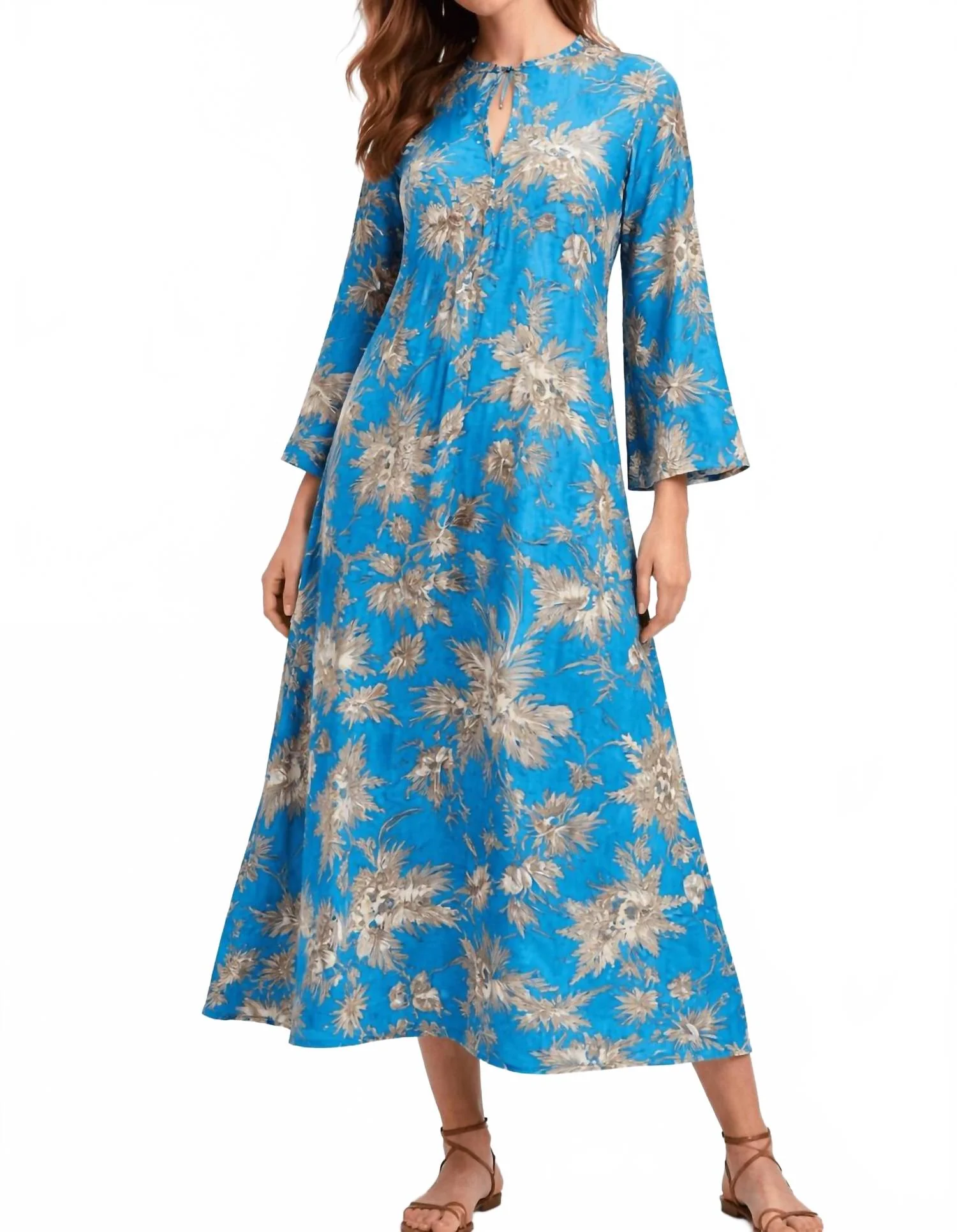 Nora Tassel Dress In Aqua