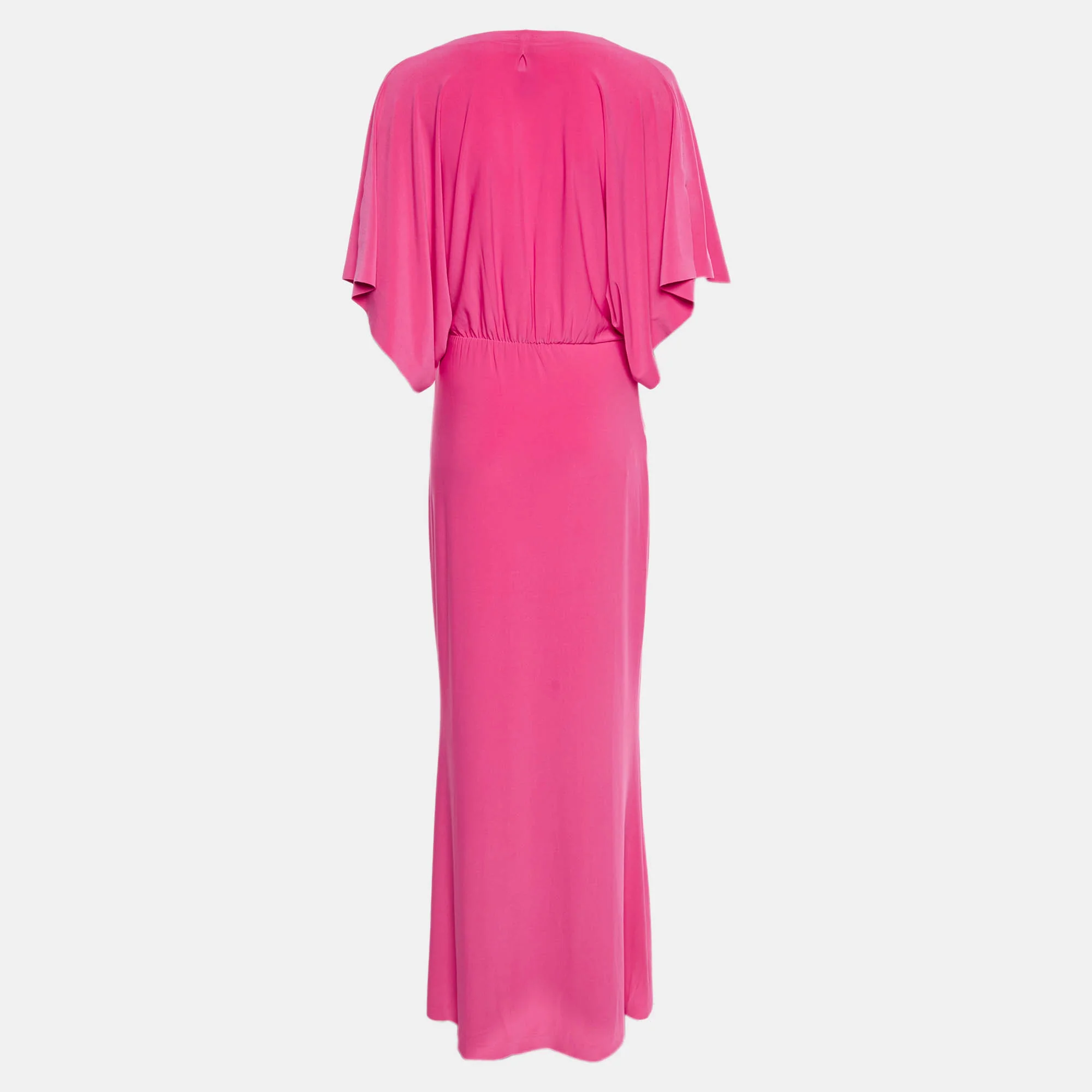 Norma Kamali Pink Stretch Jersey Obie Maxi Dress - Image 2