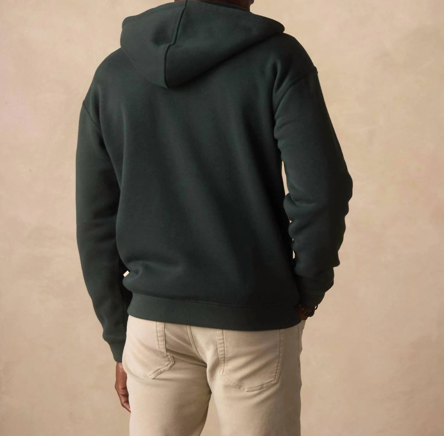 Normal Fleece Full Zip Hoodie In Varsity Green - Image 2