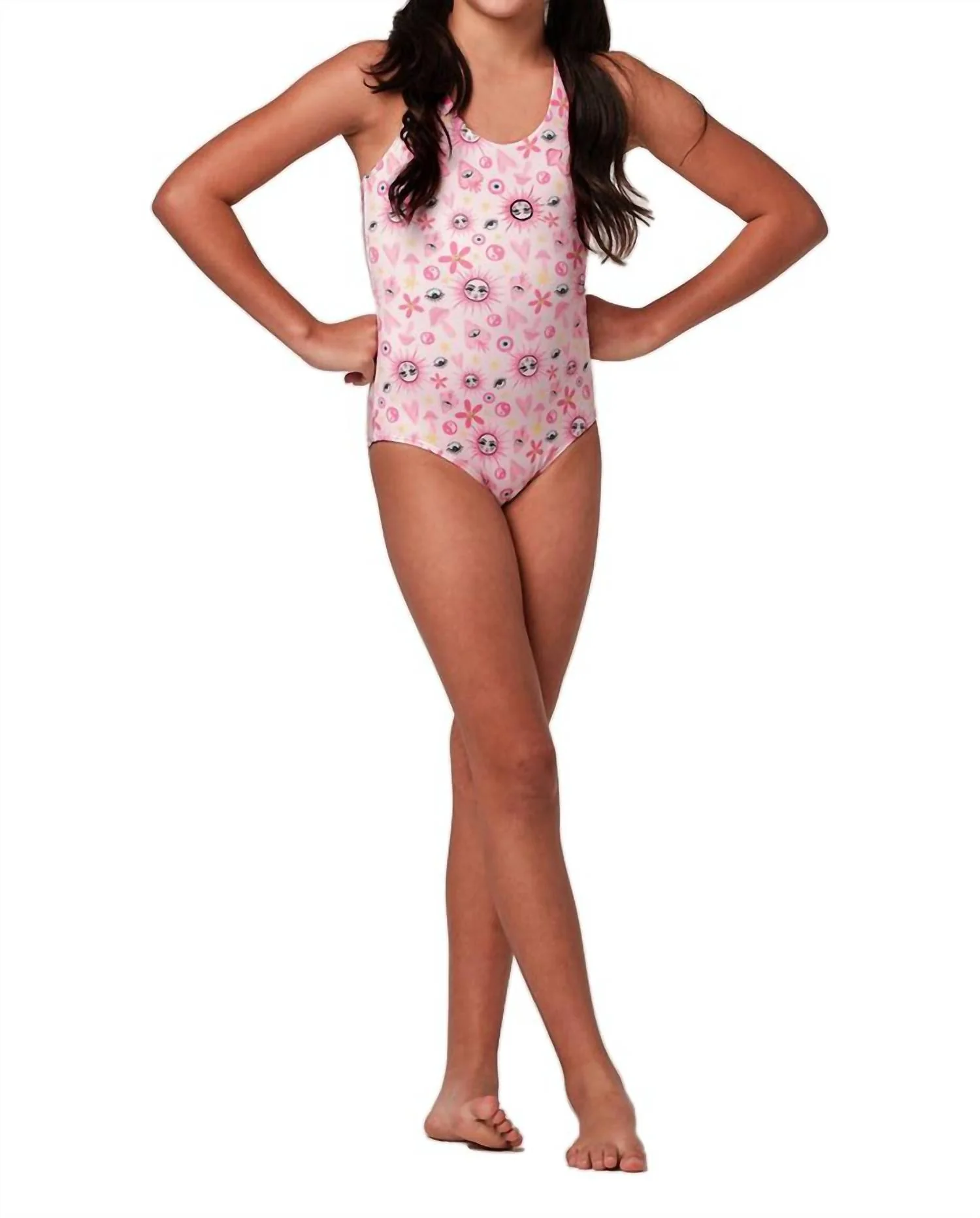 Not Too Basic Swimsuit In Happy Hippie Pink