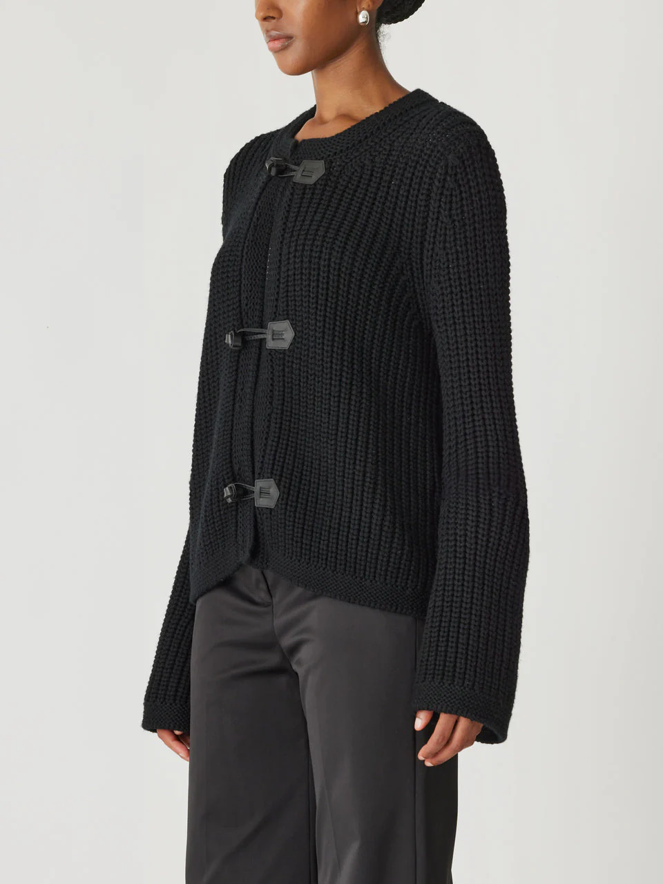 Novelty Wool Toggle Cardi - Image 4