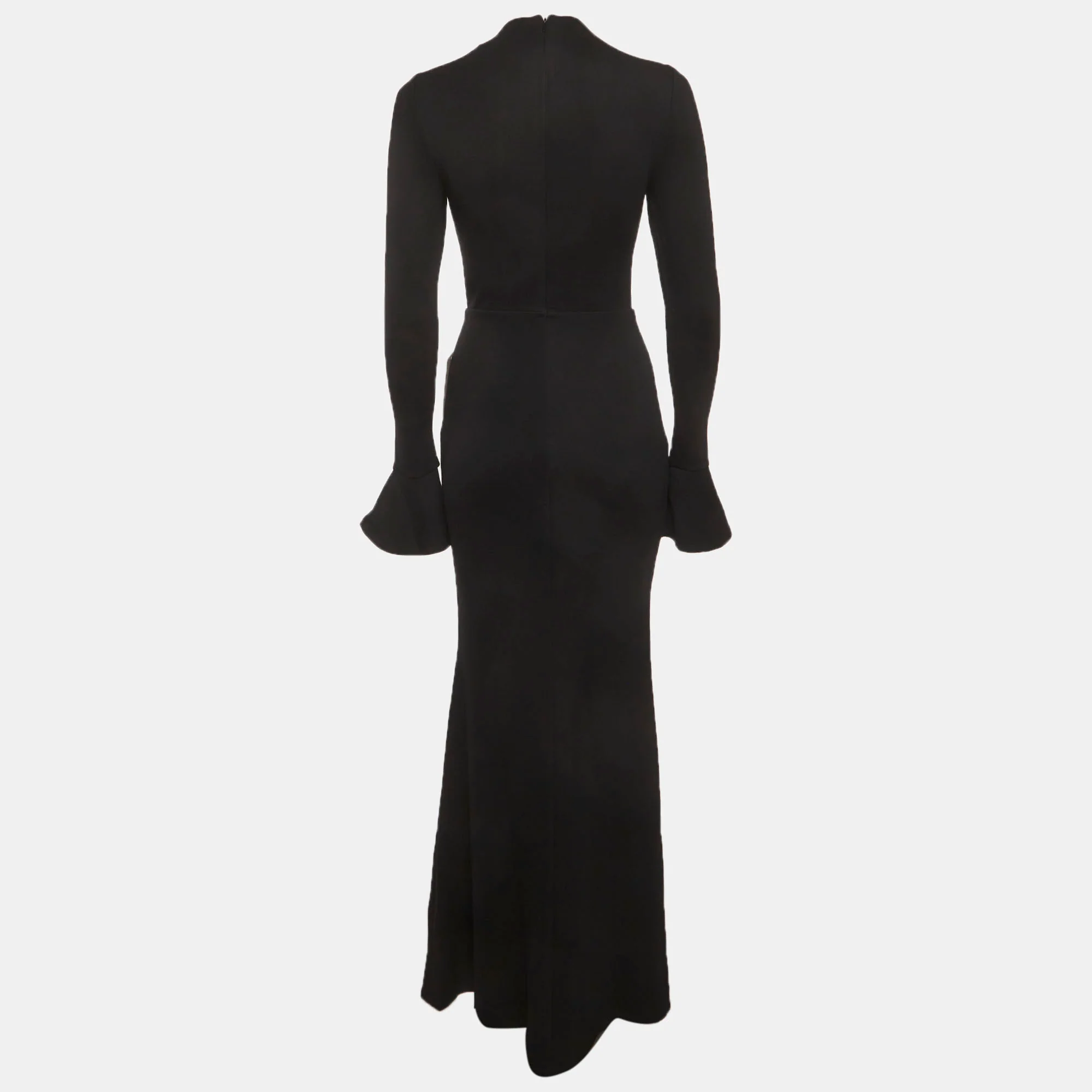 Oddmuse Black Jersey Knitted Long Sleeve Maxi Dress - Image 3