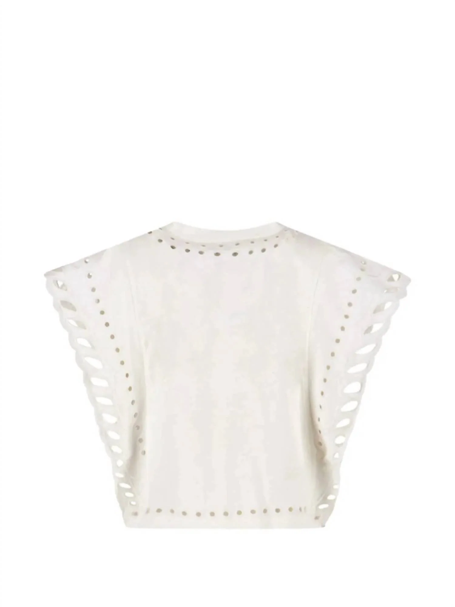 Odyle Crewneck T-Shirt In Ecru - Image 4