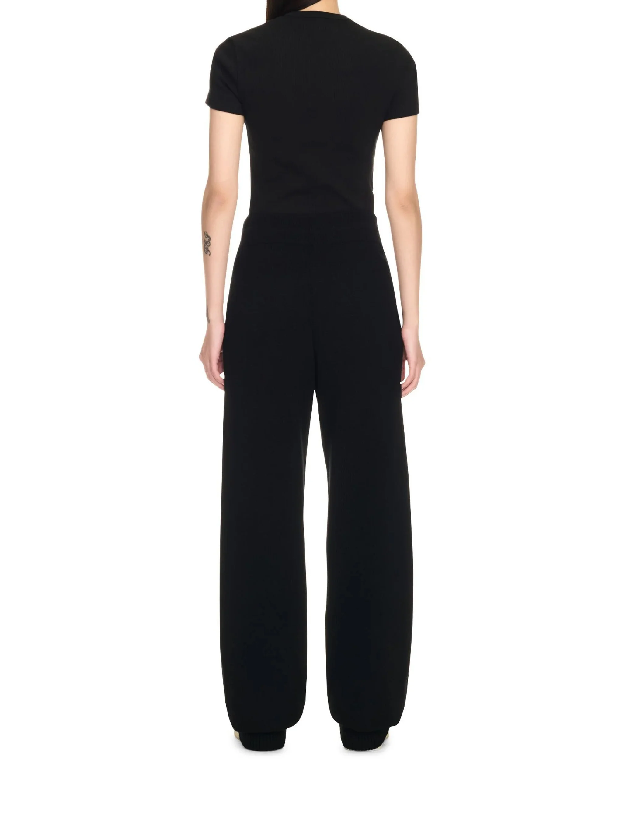 Off Stamp Rib Basic Cotton T-Shirt - Image 3