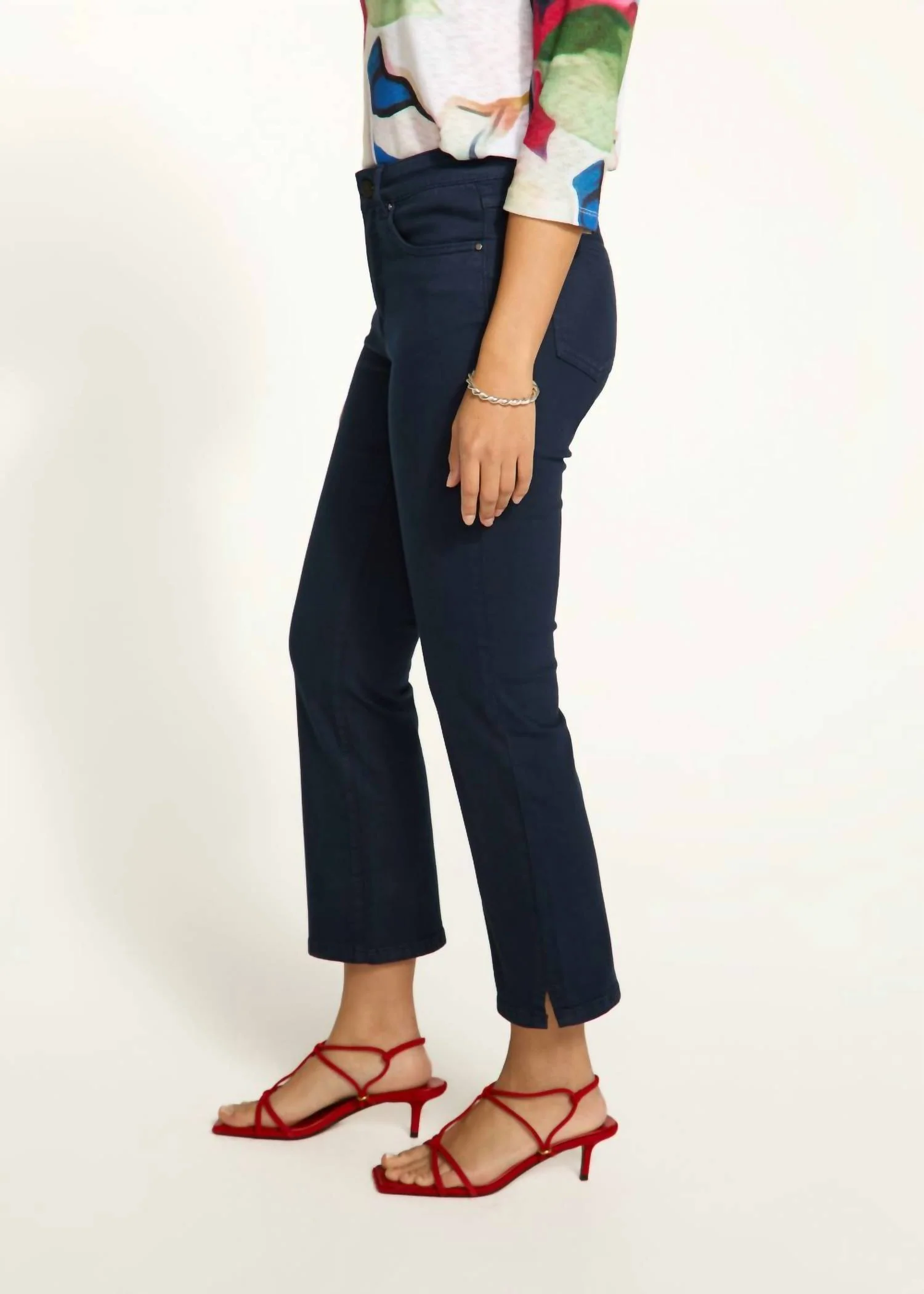 Olivia Boot Crop Jeans In Navy - Image 3
