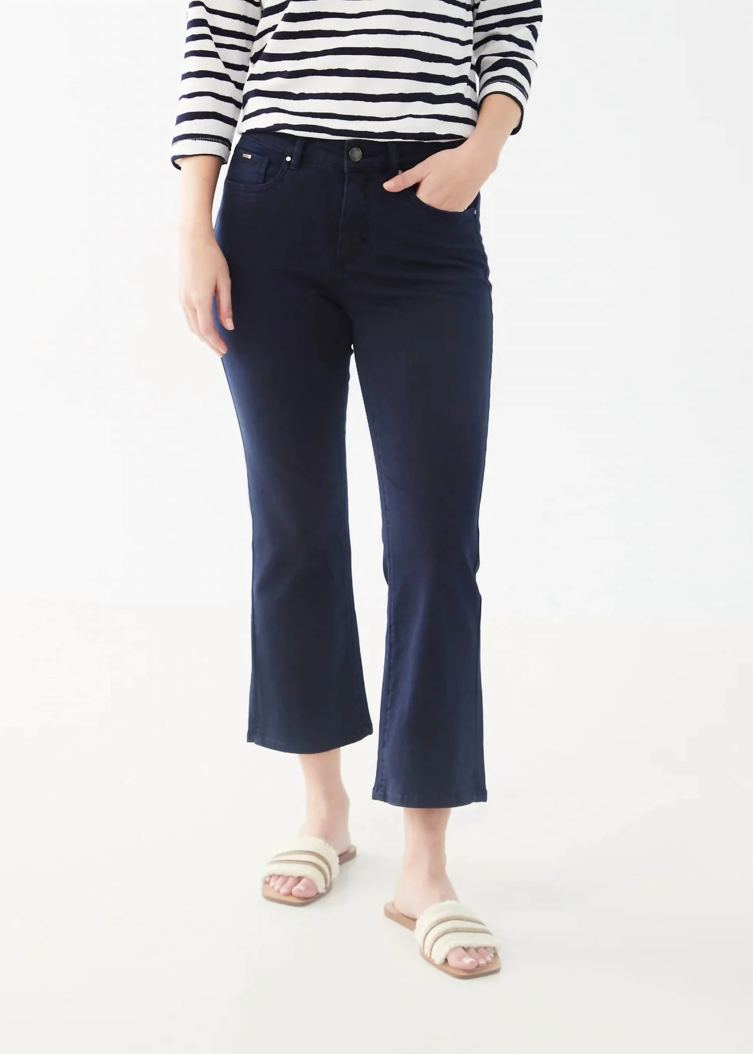 Olivia Boot Crop Jeans In Navy - Image 5