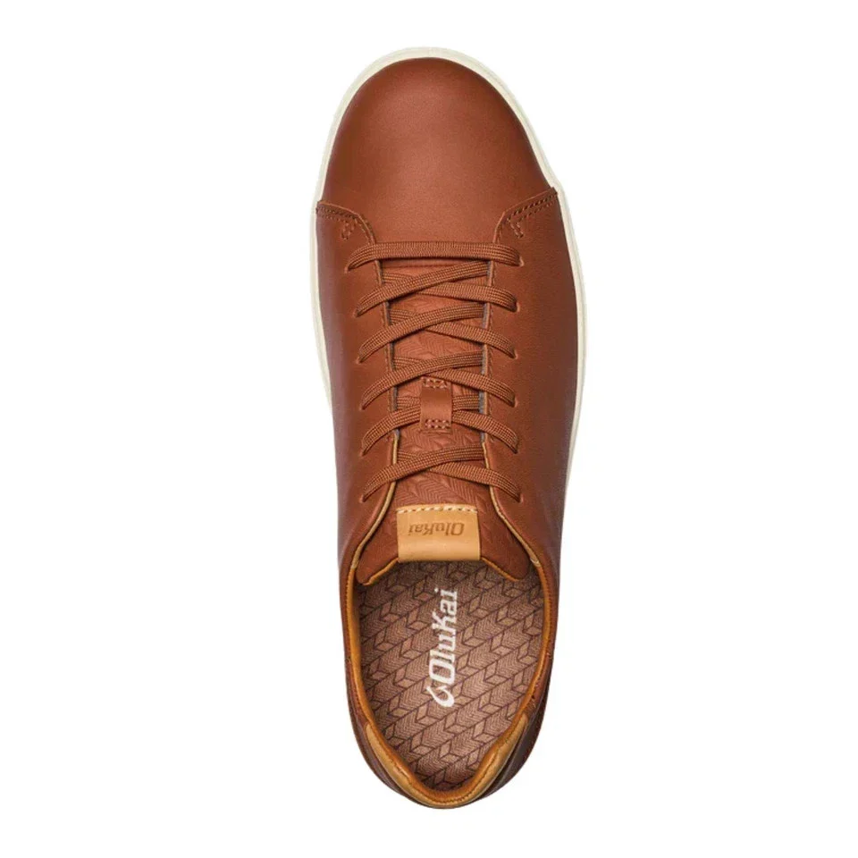 Olukai Lae‘ahi Lī ‘Ili Sneaker Mens Brown Leather Waterproof Shoes RHS3866 - Image 3