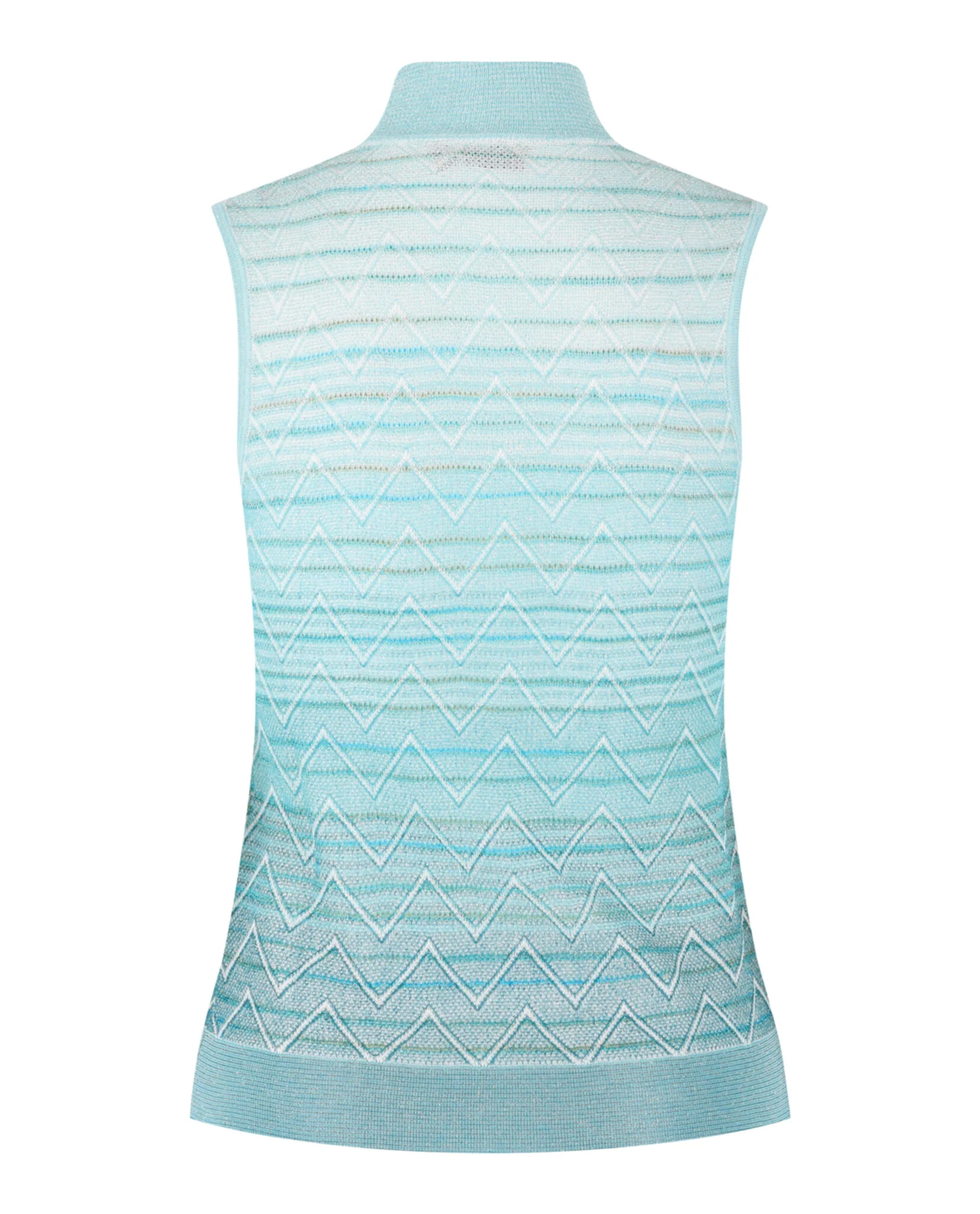 Ombre Zig Zag High-Neck Top - Image 2