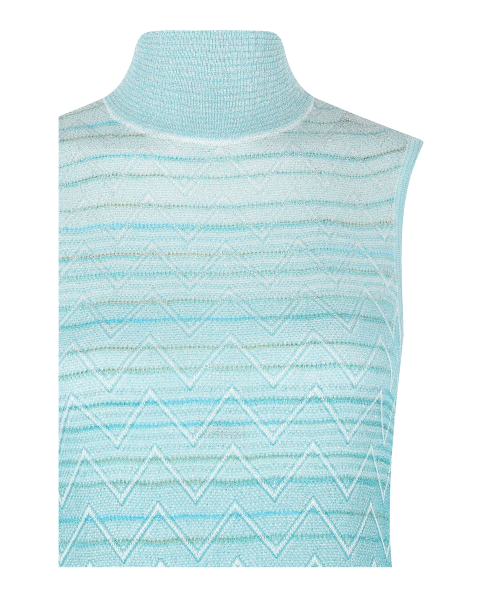 Ombre Zig Zag High-Neck Top - Image 3