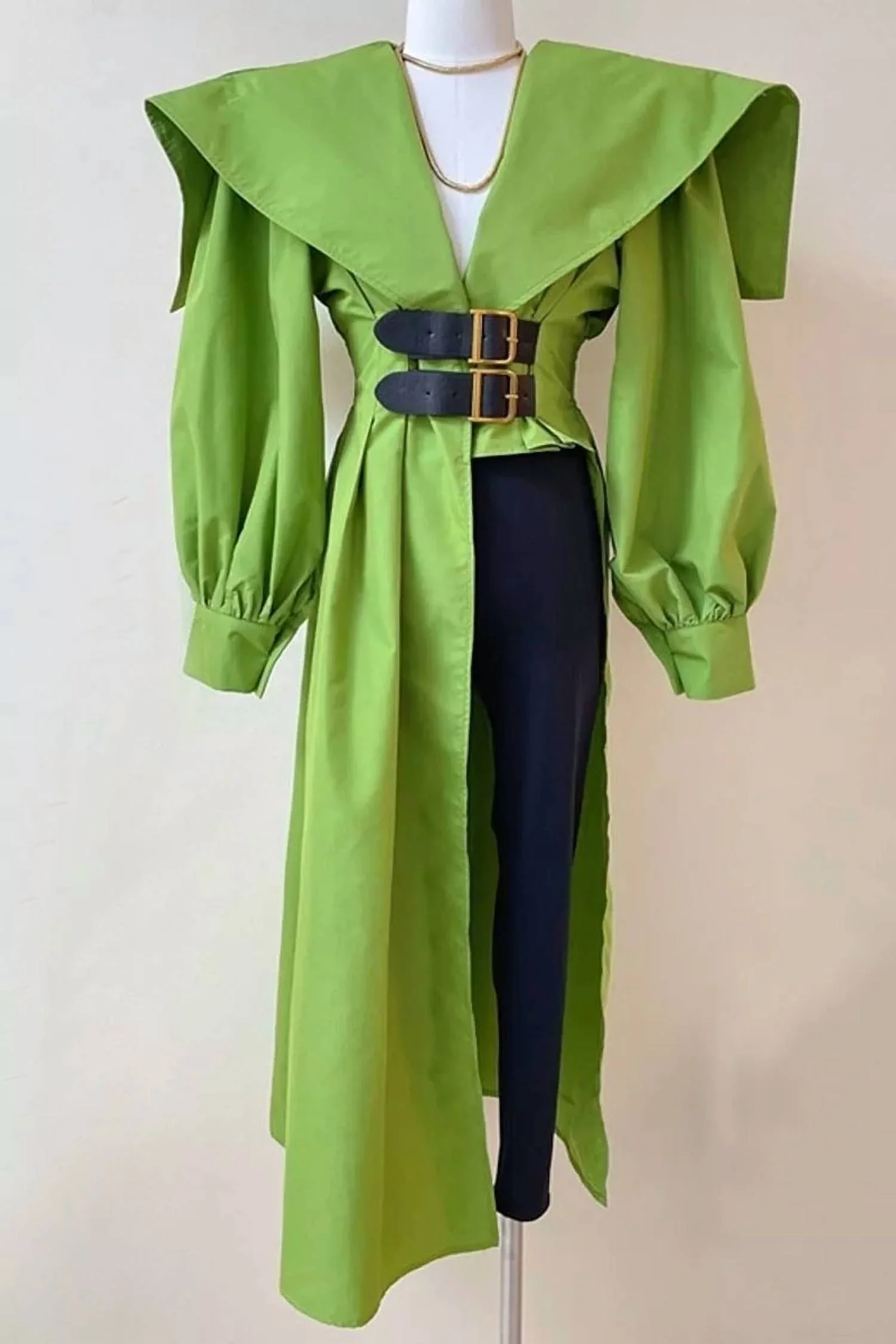 One Side Open Top In Olive - Image 2