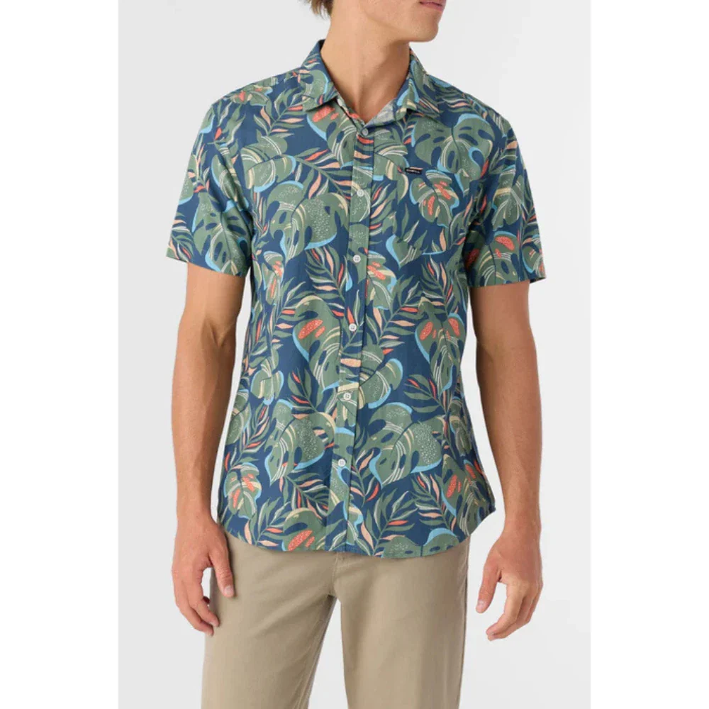 O'Neill Oasis Shirt Men's Midnight Navy Tropical Print Button Up DSGL1243