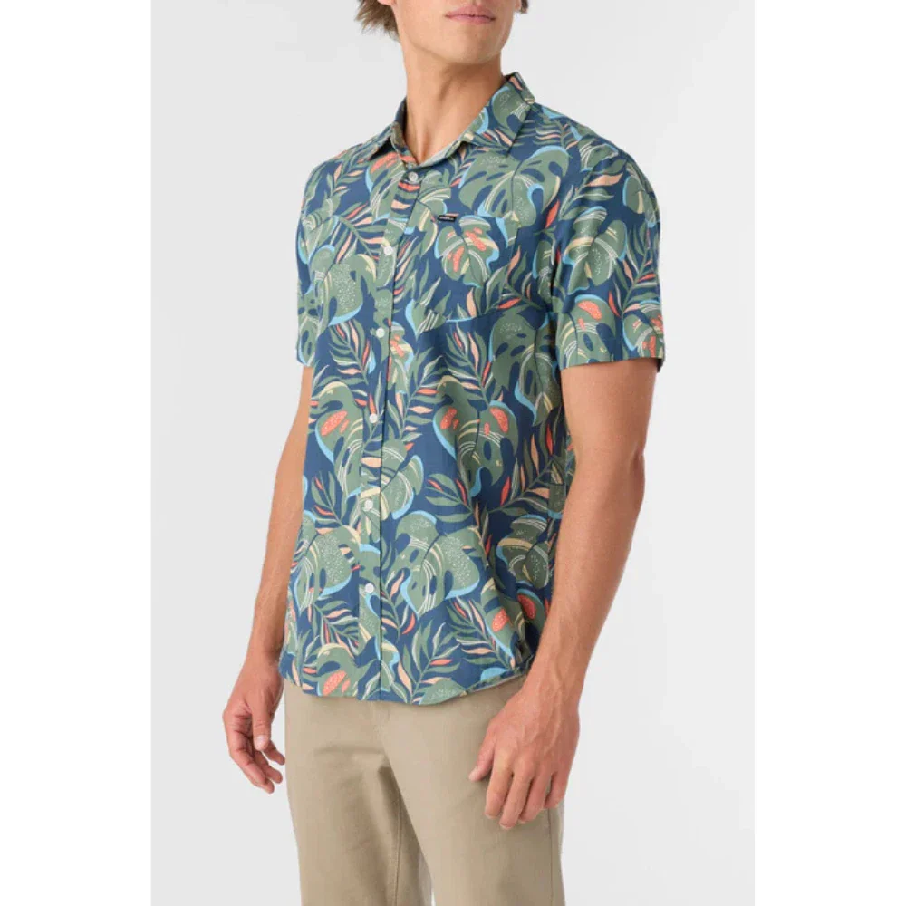 O'Neill Oasis Shirt Men's Midnight Navy Tropical Print Button Up DSGL1243 - Image 3