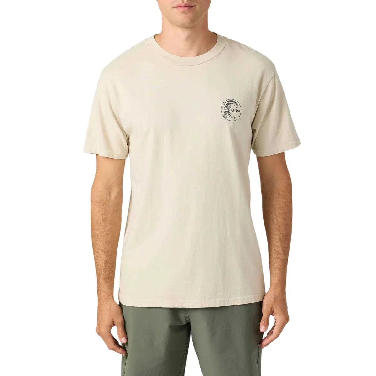 O'Neill OG Circle Surfer Tee Men Khaki Organic Cotton Short Sleeve DSGL740