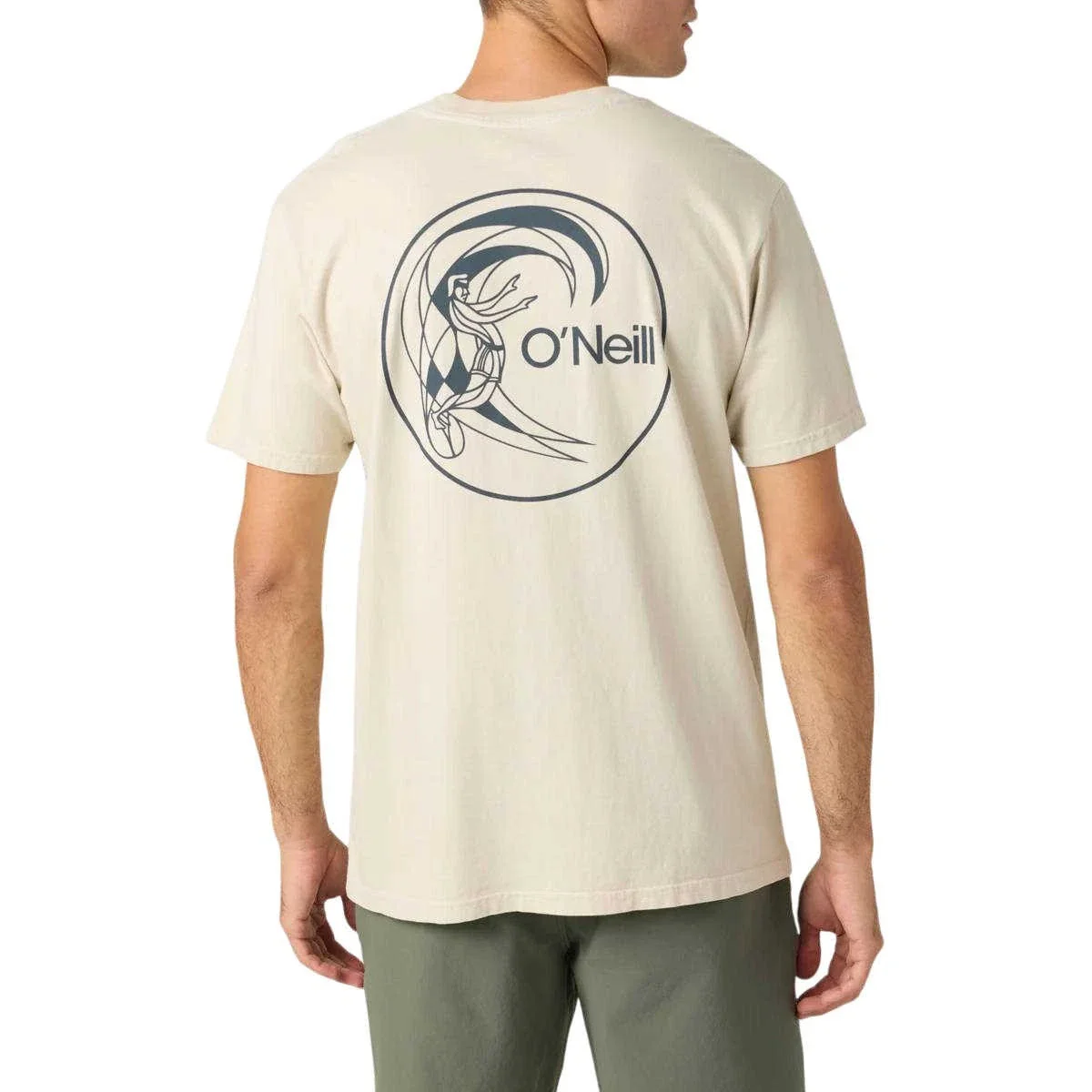 O'Neill OG Circle Surfer Tee Men Khaki Organic Cotton Short Sleeve DSGL740 - Image 2