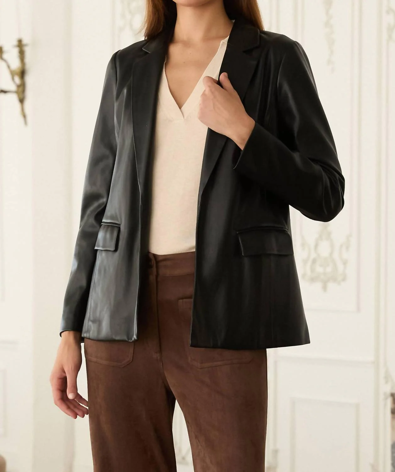 Open Blazer In Black - Image 2