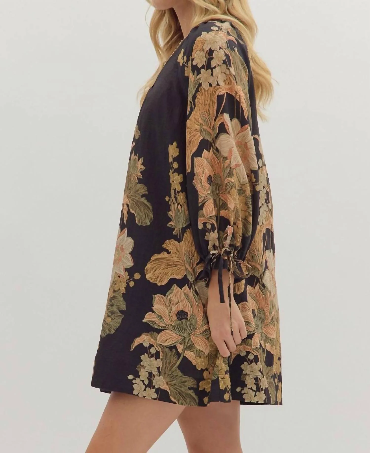 Ophelia Mini Dress In Black - Image 2