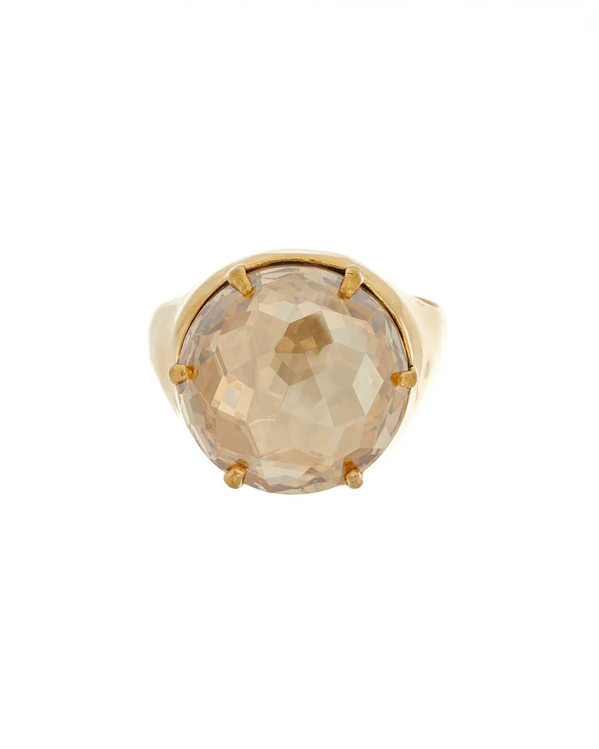 Oscar de la Renta Crystal Signet Ring