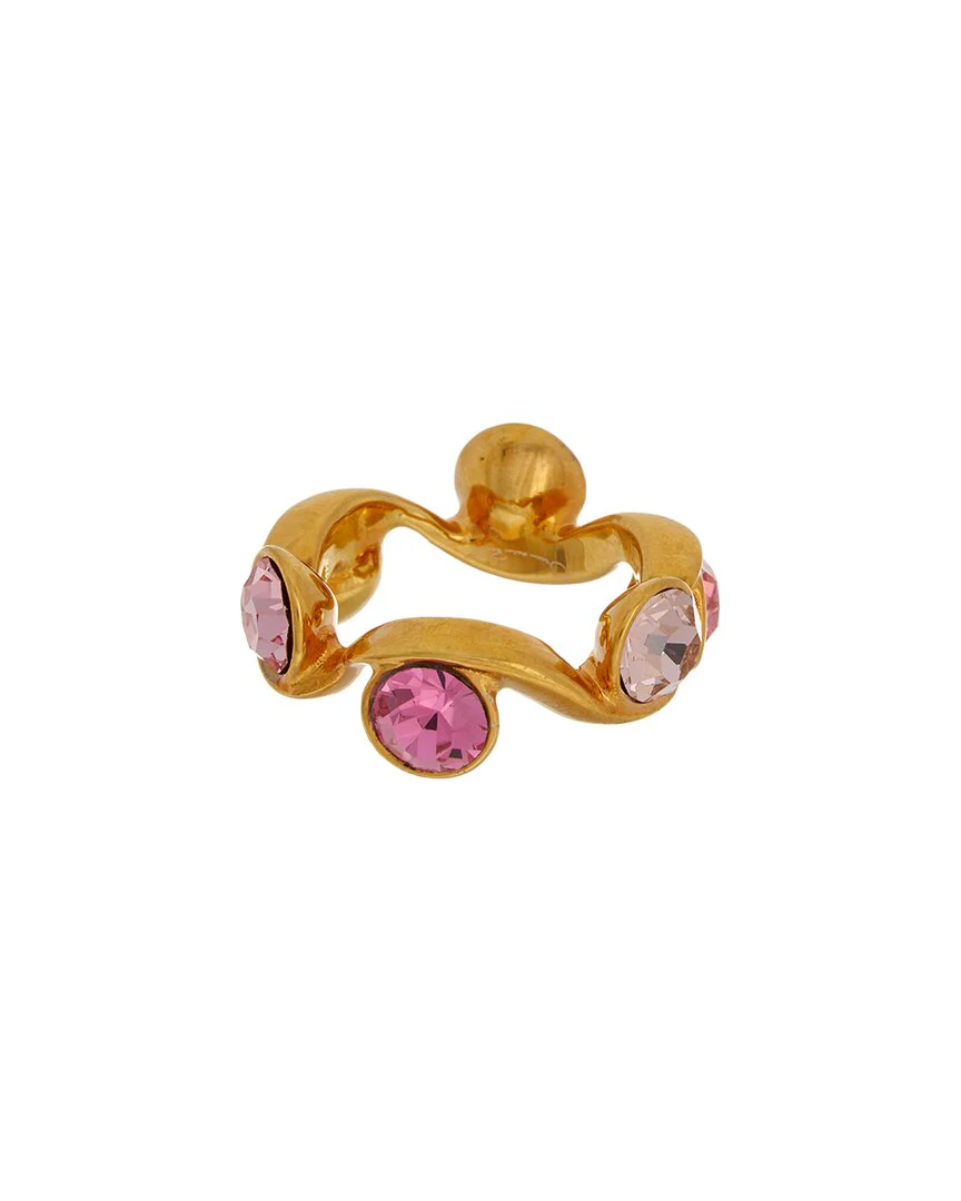 Oscar de la Renta Crystal Wave Ring - Image 3