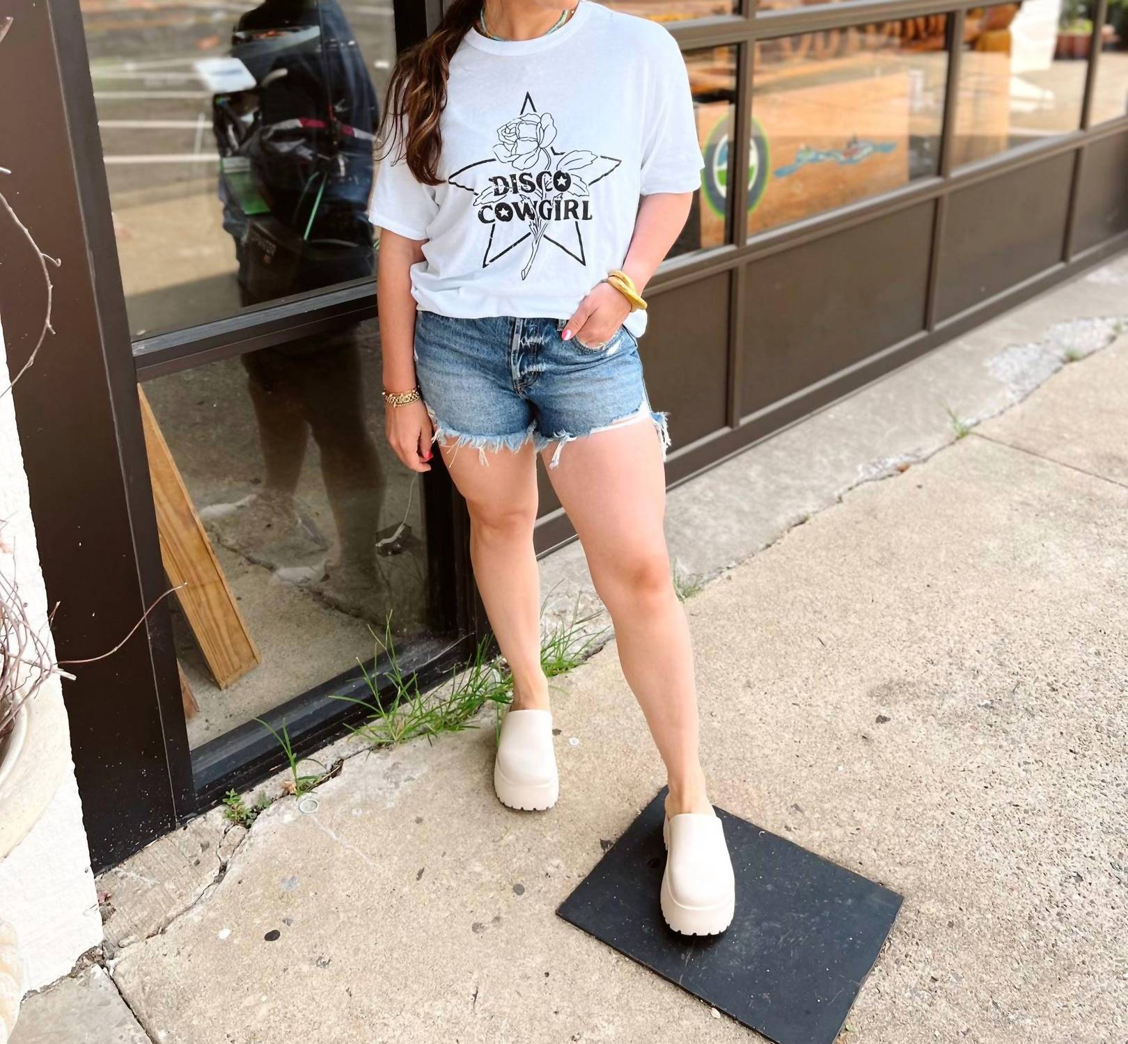 Oversized Crewneck Tee In White