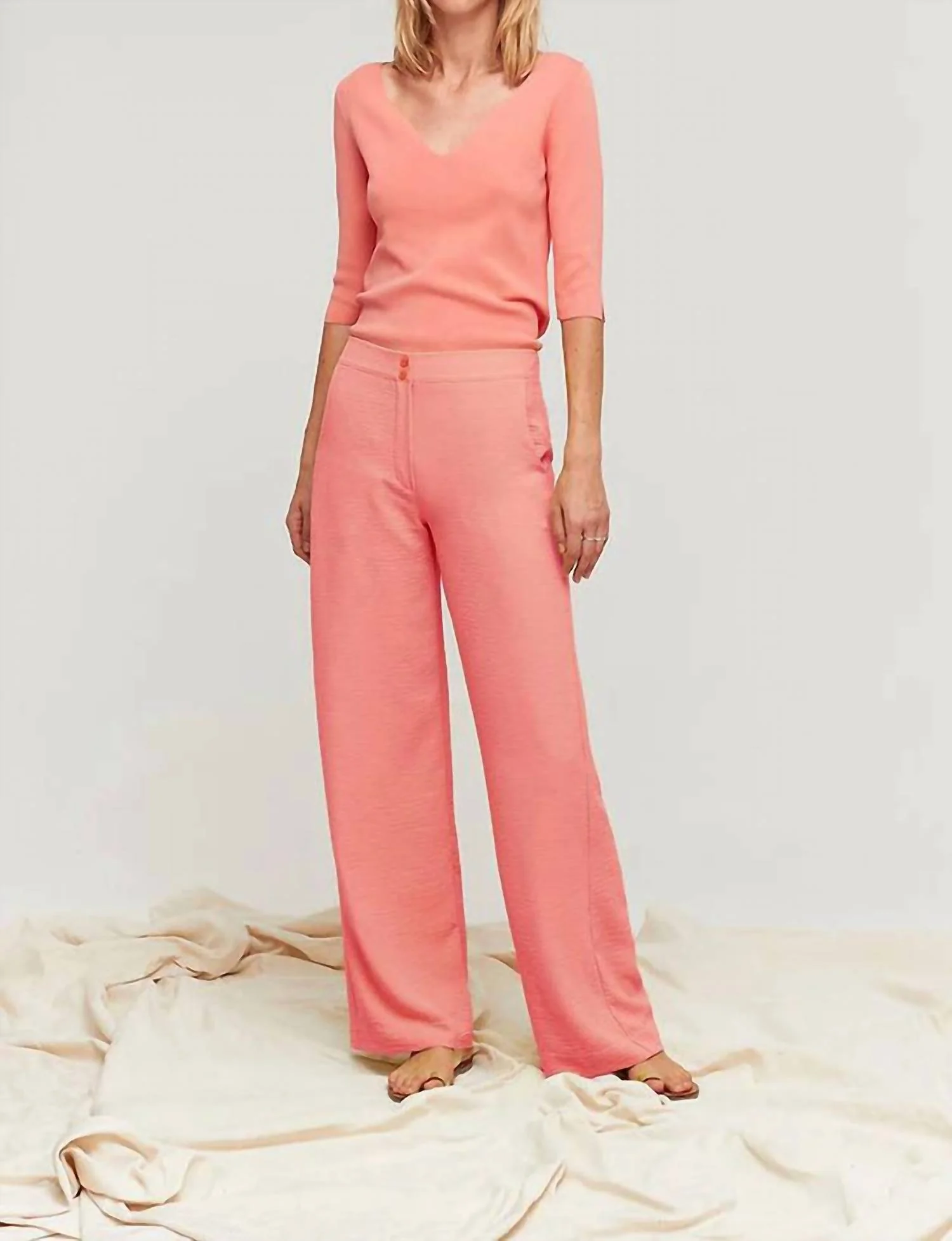 Ozo Trouser In Coral - Image 2