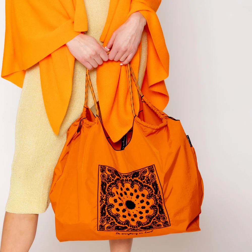 Paisley Pattern Rope Nylon Tote Bag