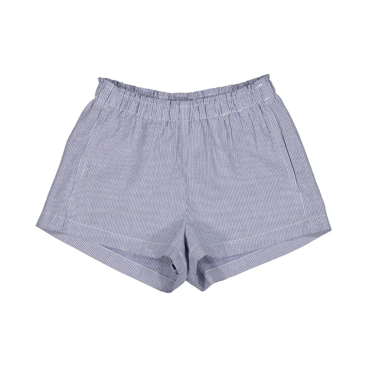 Pala Shorts In Navy Stripe - Image 2
