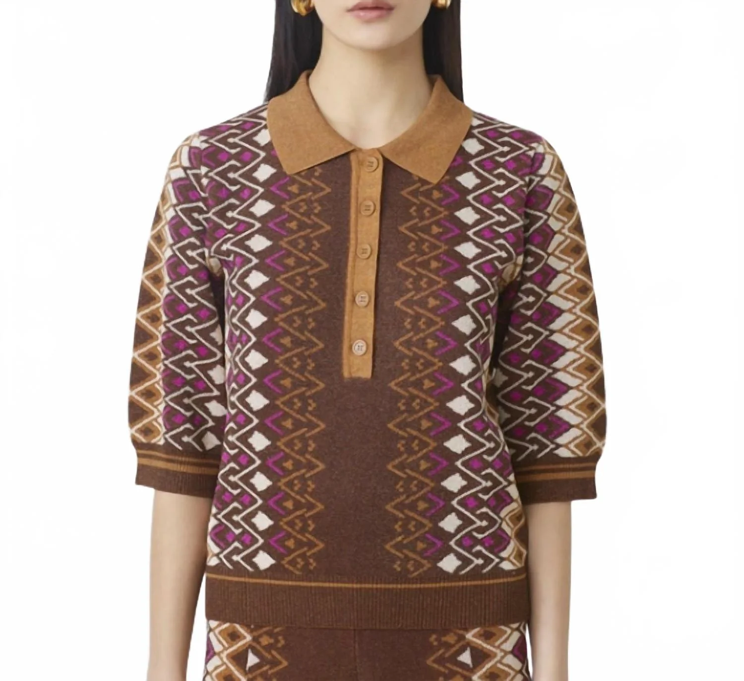 Palmer Sweater In Chocolate - Image 4