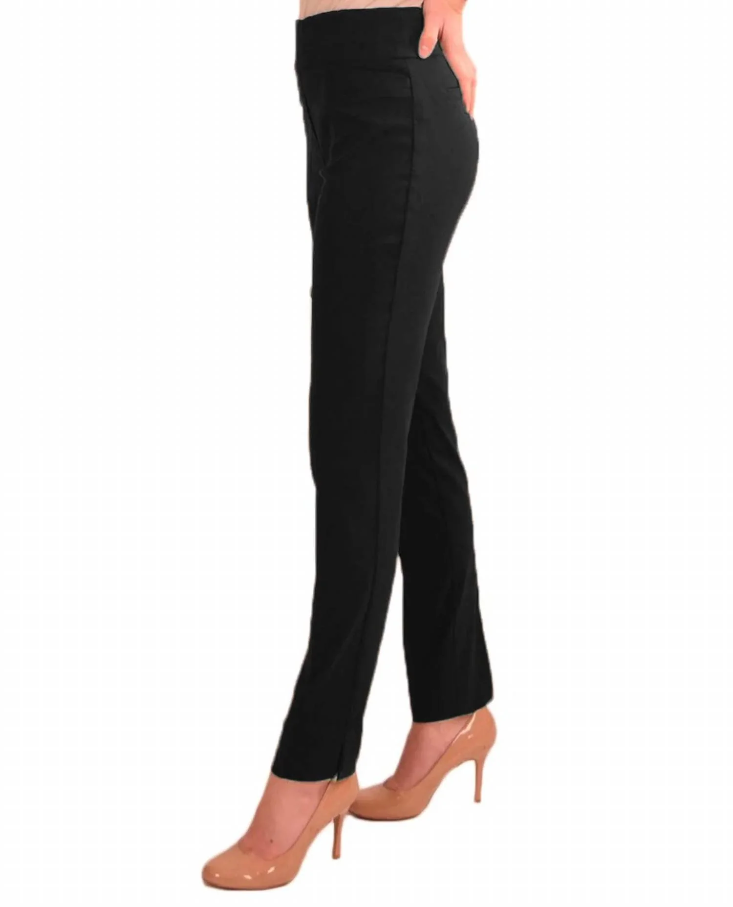 Paris Skinny Fit Pull-On Pant In Black - Image 2