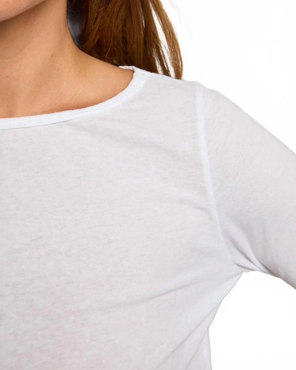 Parker Long Sleeve Boat Neck Top In White - Image 4