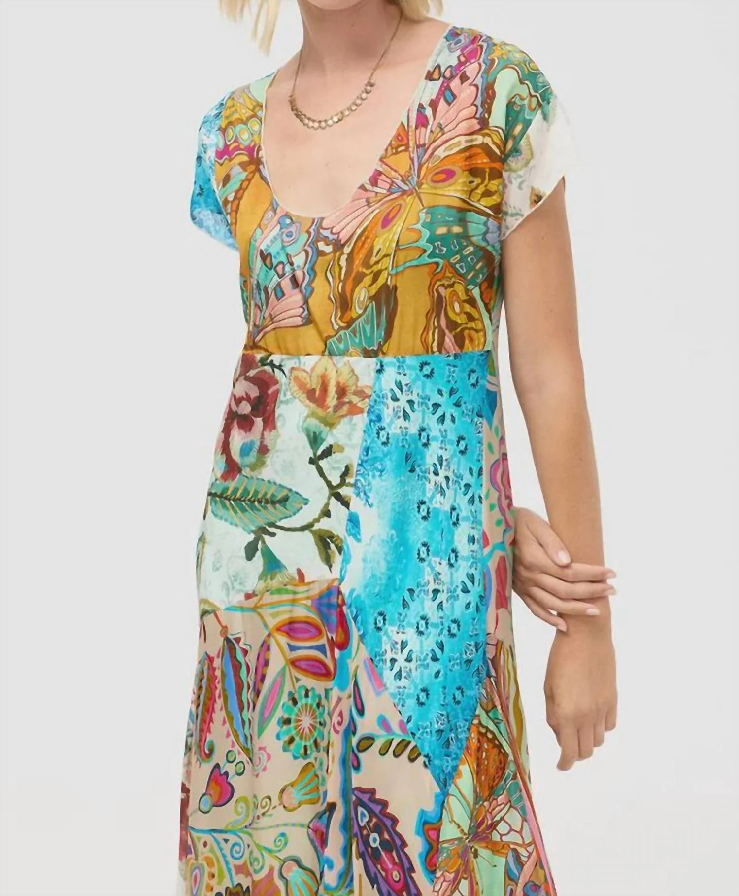 Patchwork Dress In Gillian Mix - Image 2