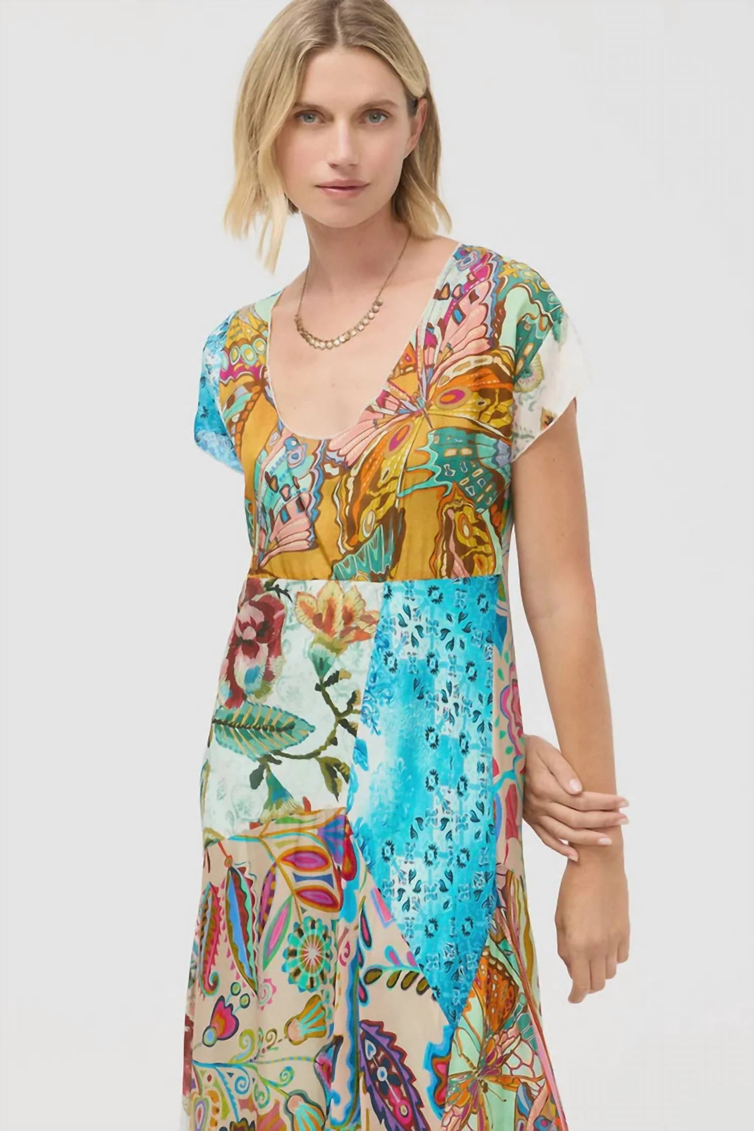 Patchwork Dress In Gillian Mix - Image 3