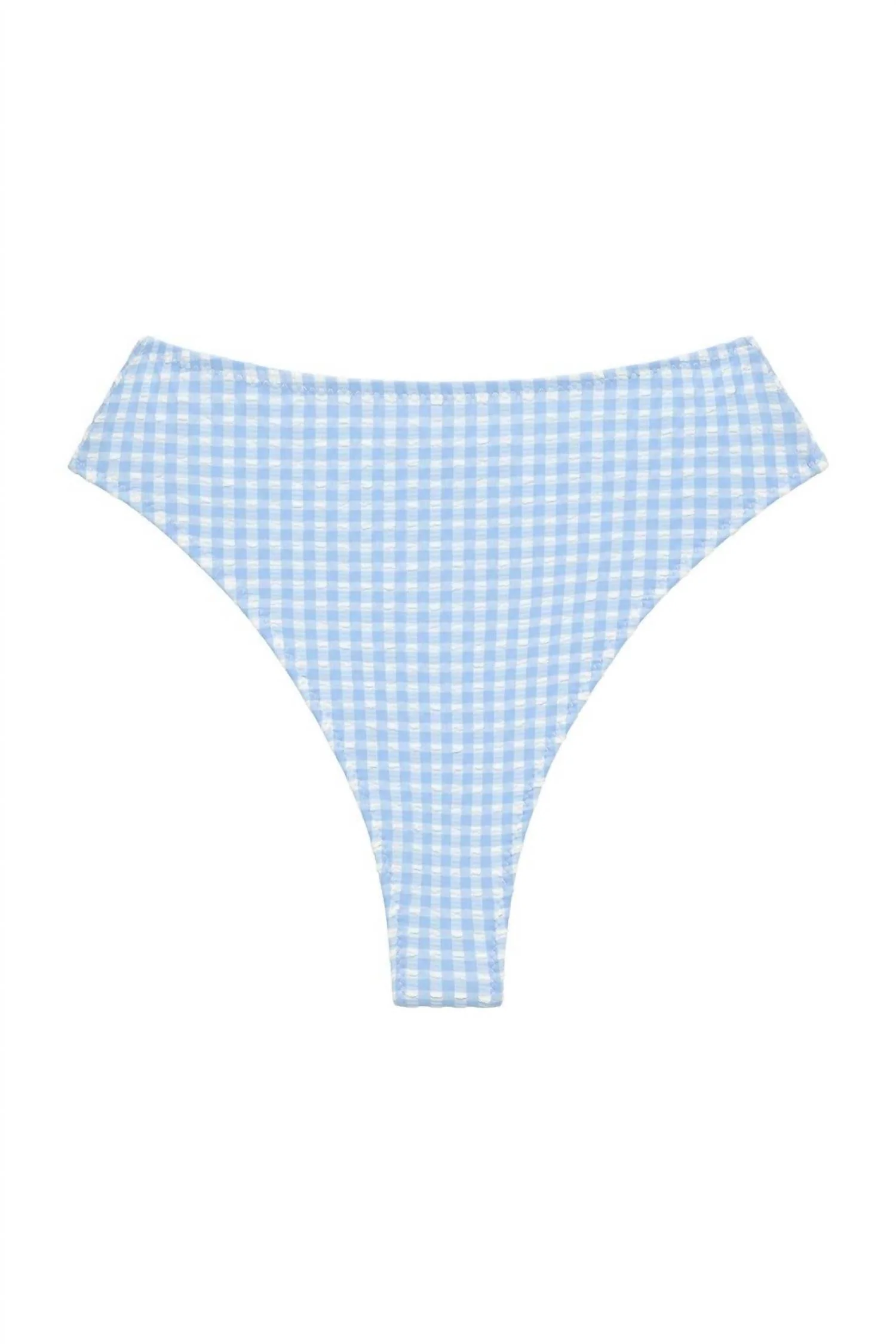 Paula Bikini Bottom In Peri Micro Gingham - Image 4