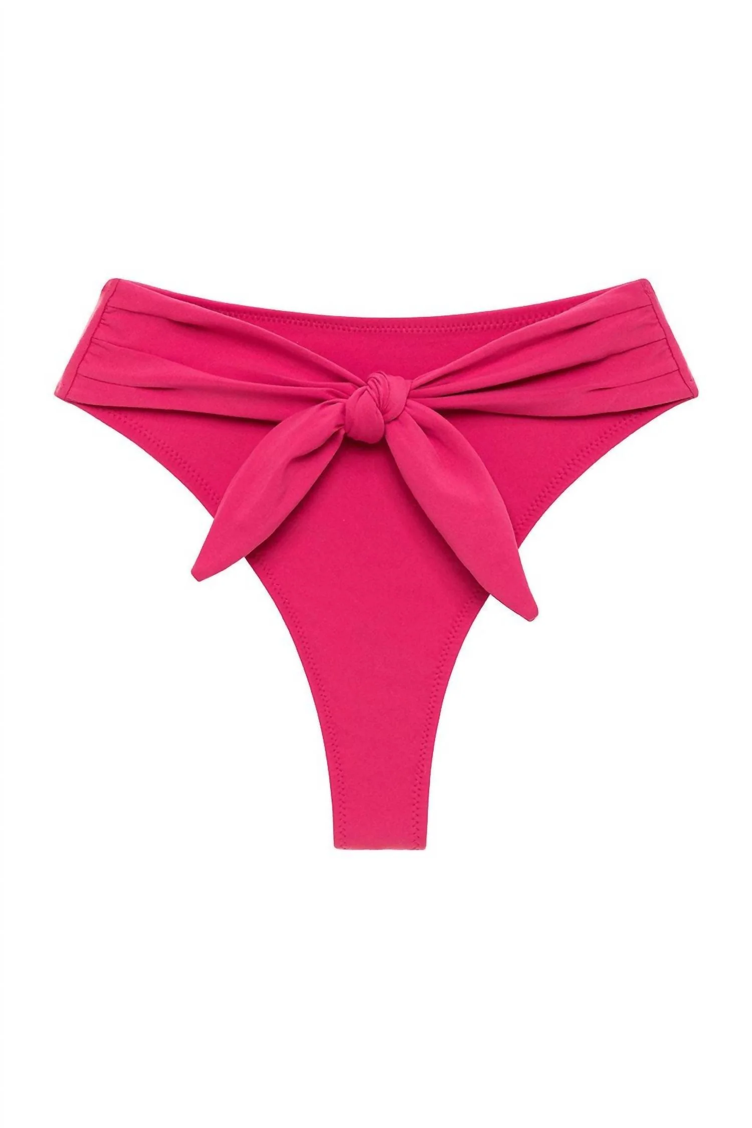 Paula Tie-Up Bikini Bottom In Raspberry - Image 4