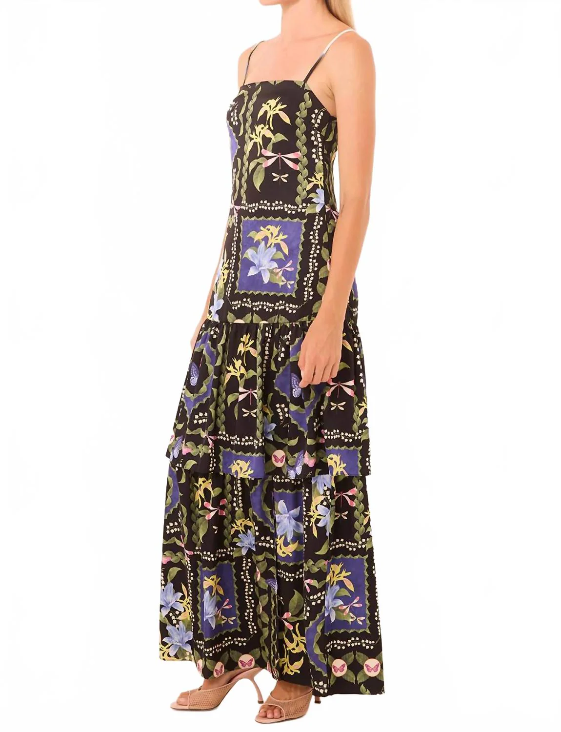 Paulette Dress In Patchwork Butterfly - Image 4