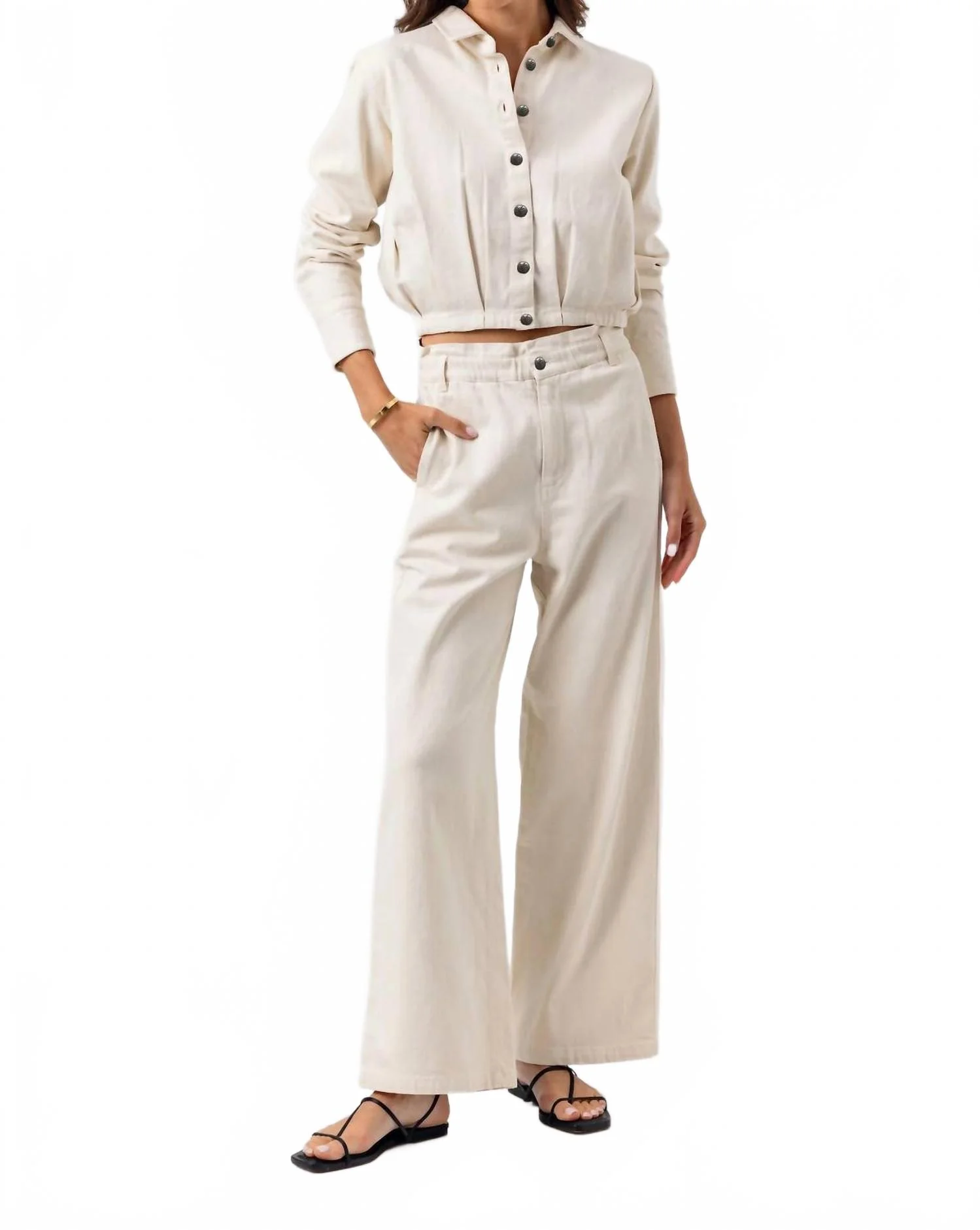 Paxton Straight Leg Pants In Natural White