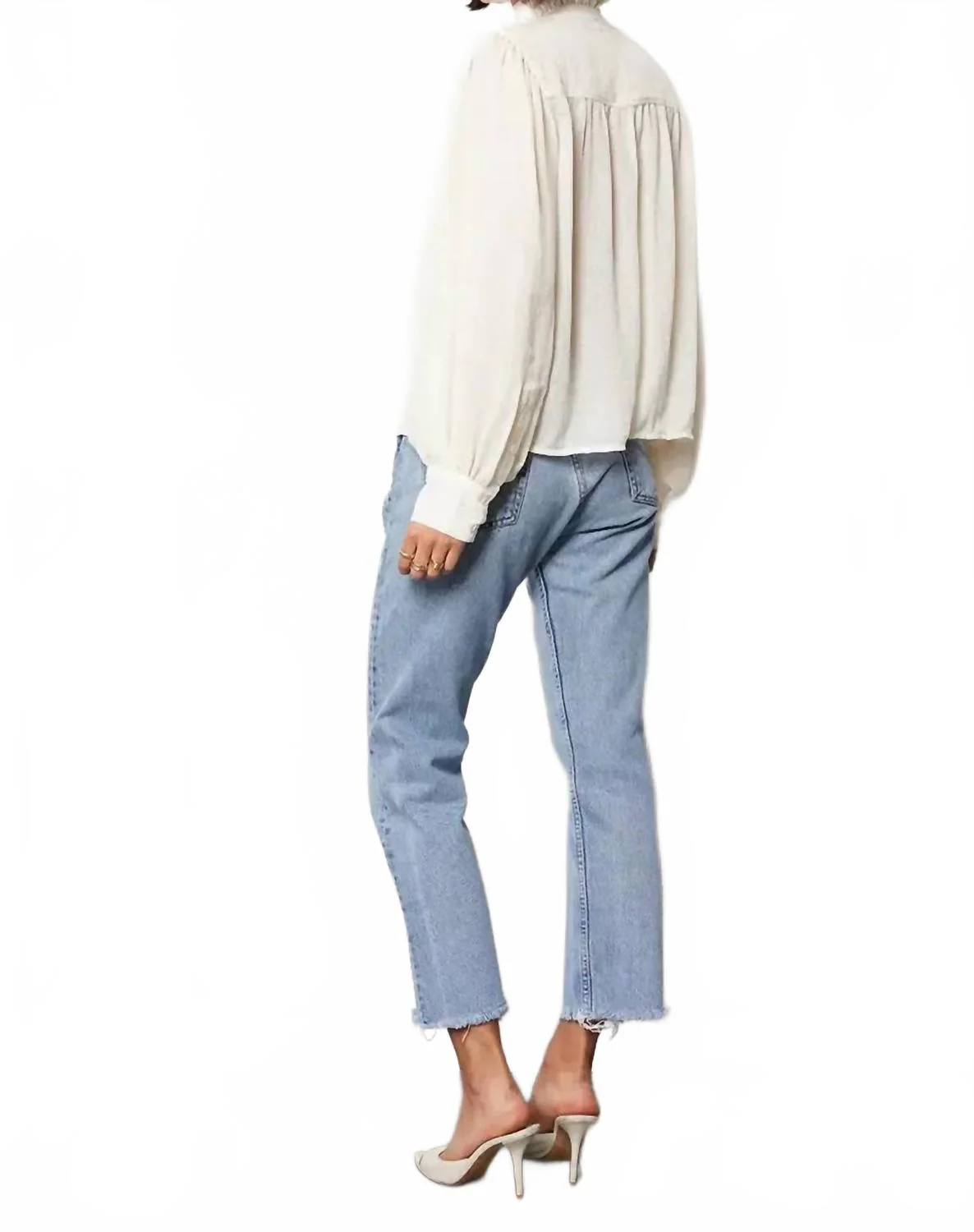 Peasant Blouse In Pearl - Image 2