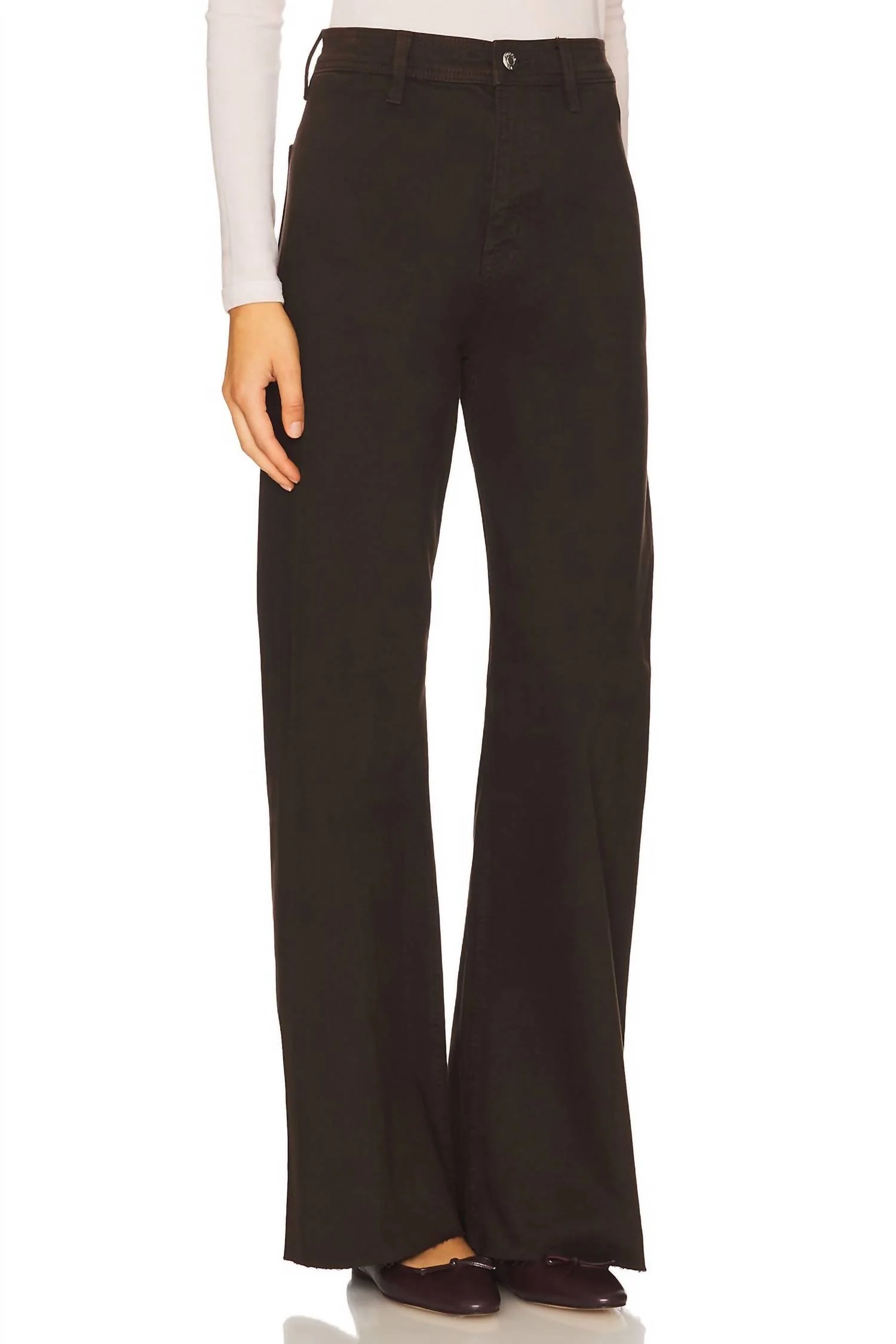 Penny High Rise Wide Leg Crop Jeans In Mocha - Image 2