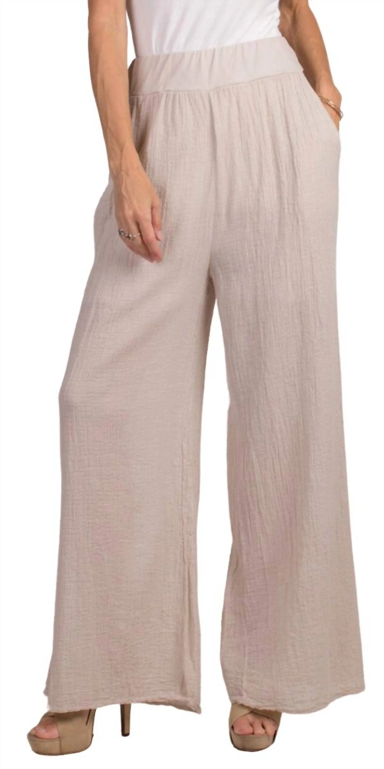 Pescara Cotton Pants In Beige